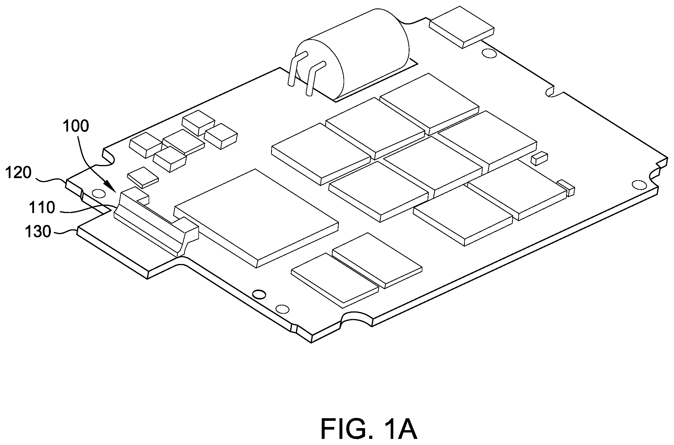 Patent US12610455 Figure 1 – Shock absorber assembly for a printed circuit board