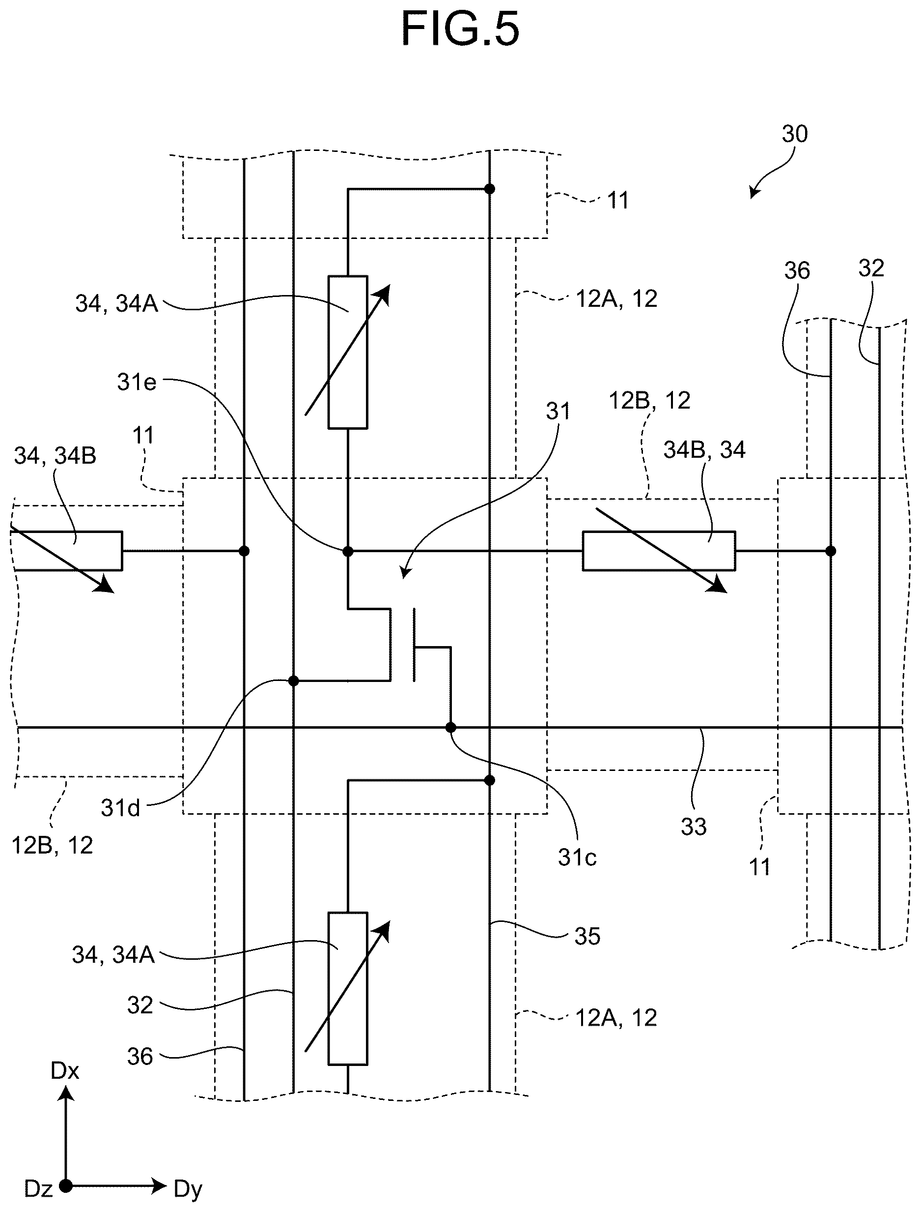 Patent US12610457 Figure 5 – Stretchable device