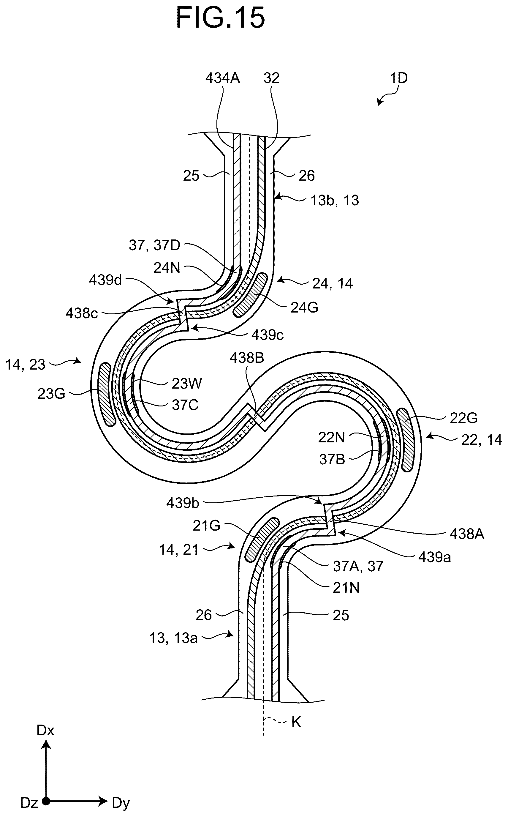 Patent US12610457 Figure 15 – Stretchable device