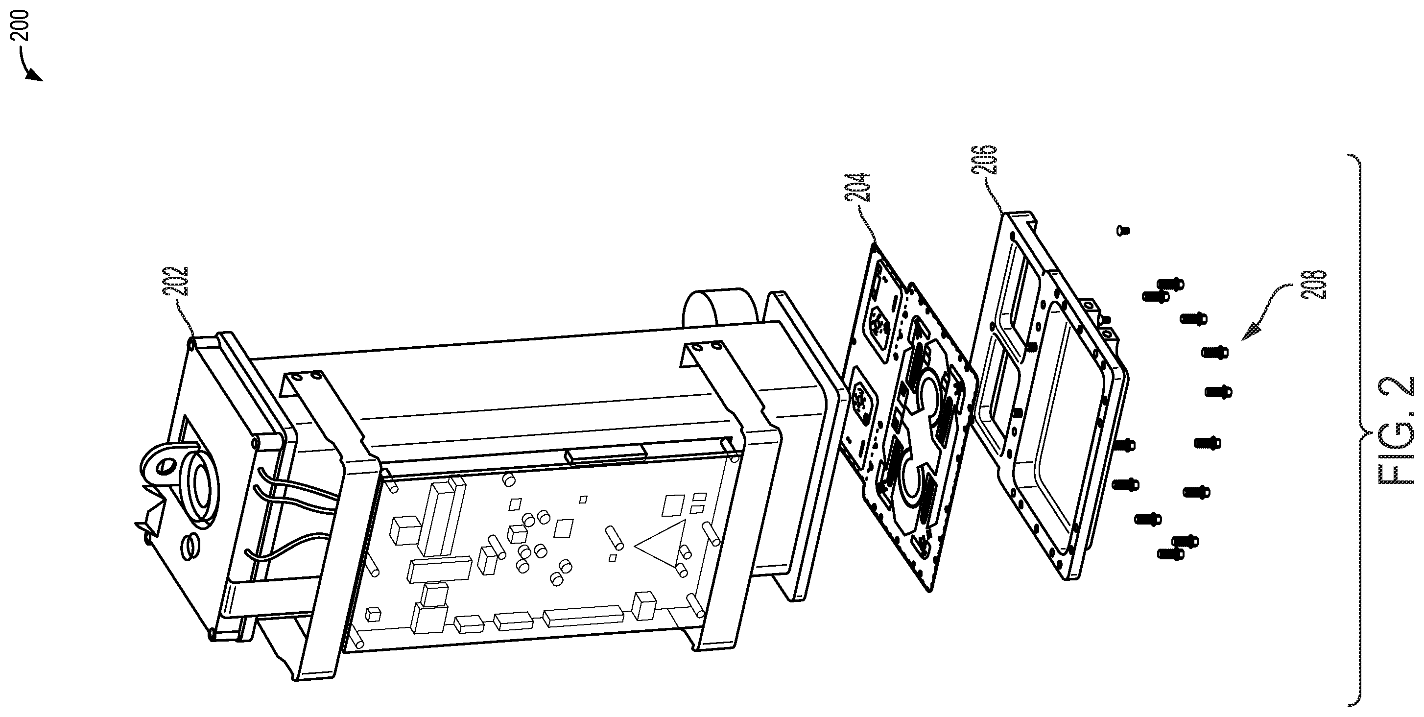Patent US12610460 Figure 2 – Oil-air electrical feedthrough circuit board for high voltage generator