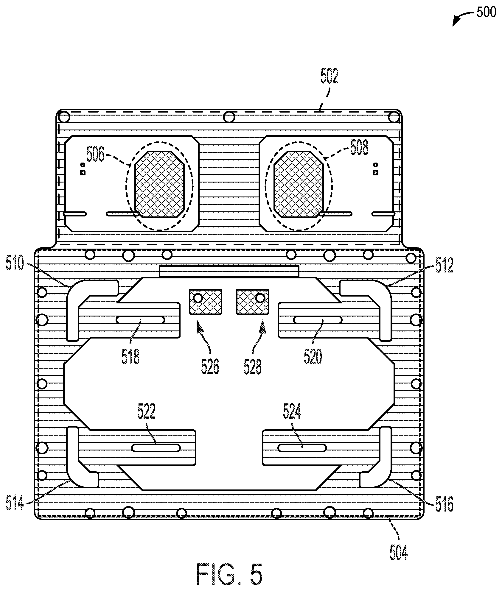 Patent US12610460 Figure 5 – Oil-air electrical feedthrough circuit board for high voltage generator