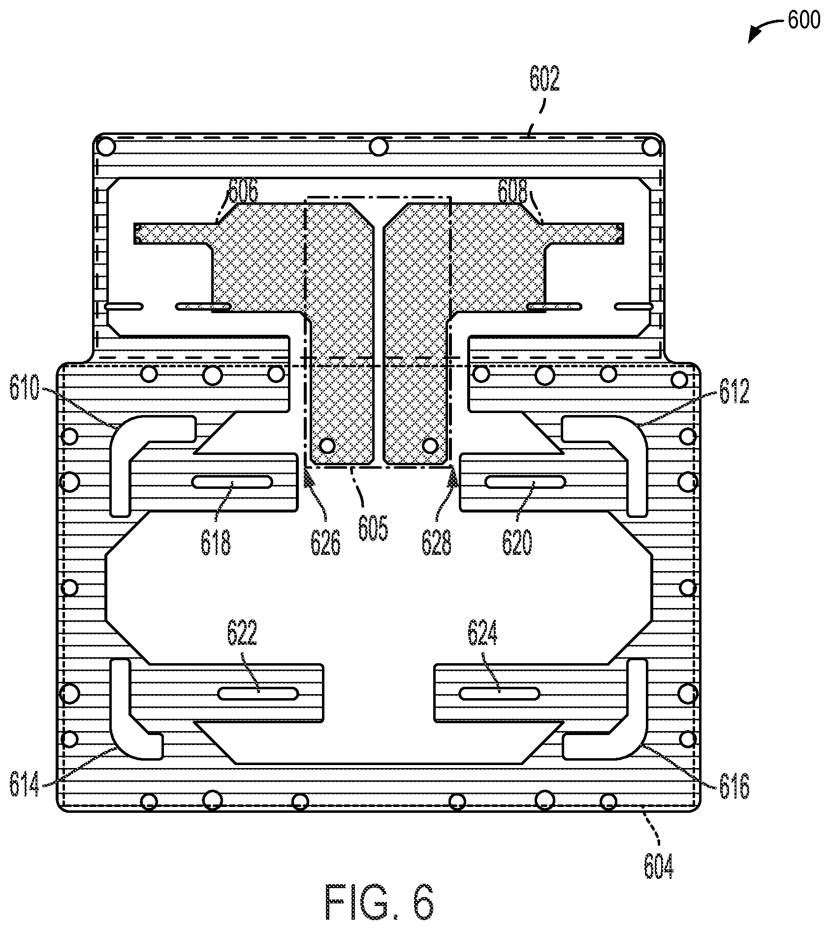 Patent US12610460 Figure 6 – Oil-air electrical feedthrough circuit board for high voltage generator