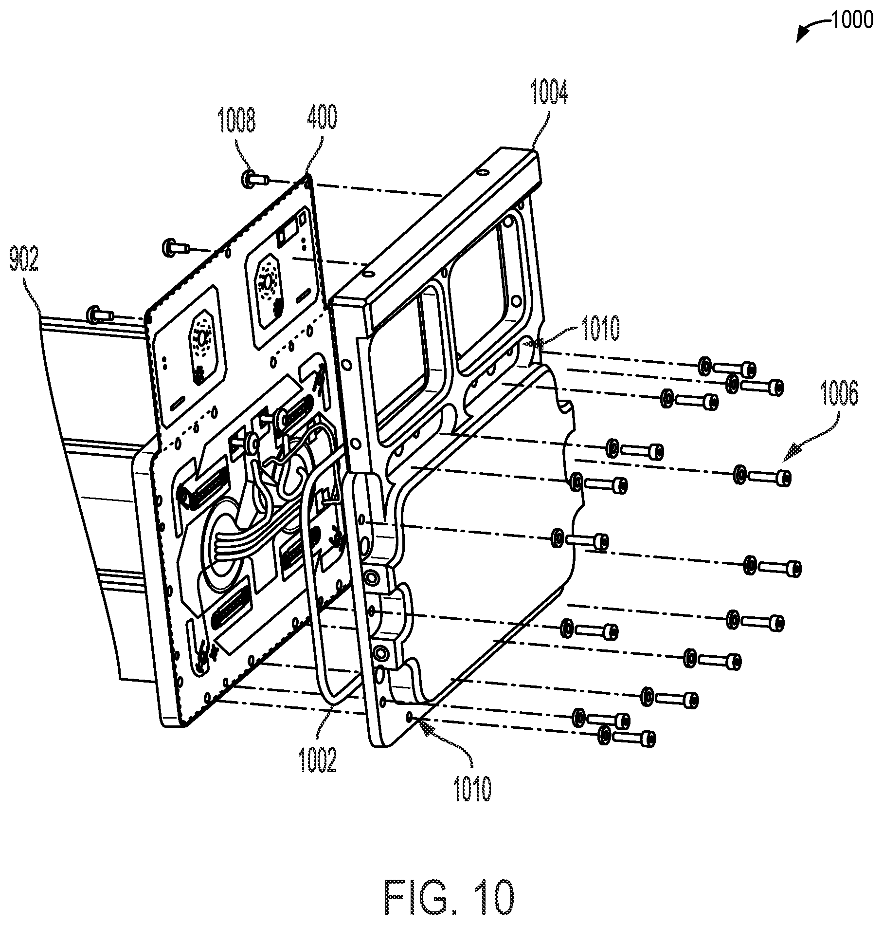 Patent US12610460 Figure 10 – Oil-air electrical feedthrough circuit board for high voltage generator