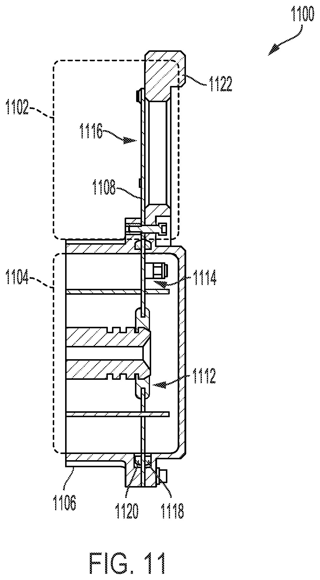 Patent US12610460 Figure 11 – Oil-air electrical feedthrough circuit board for high voltage generator