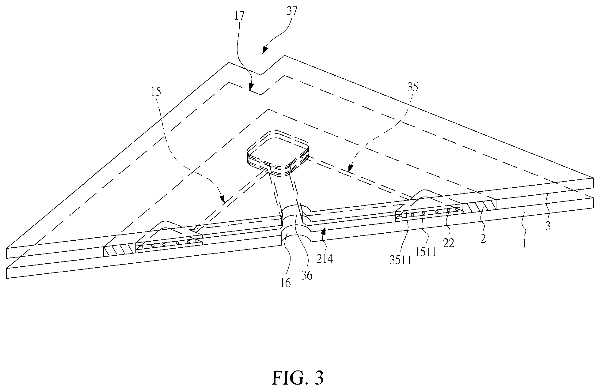 Patent US12610467 Figure 3 – Spliced pressure sensing device and splicable pressure sensing unit thereof