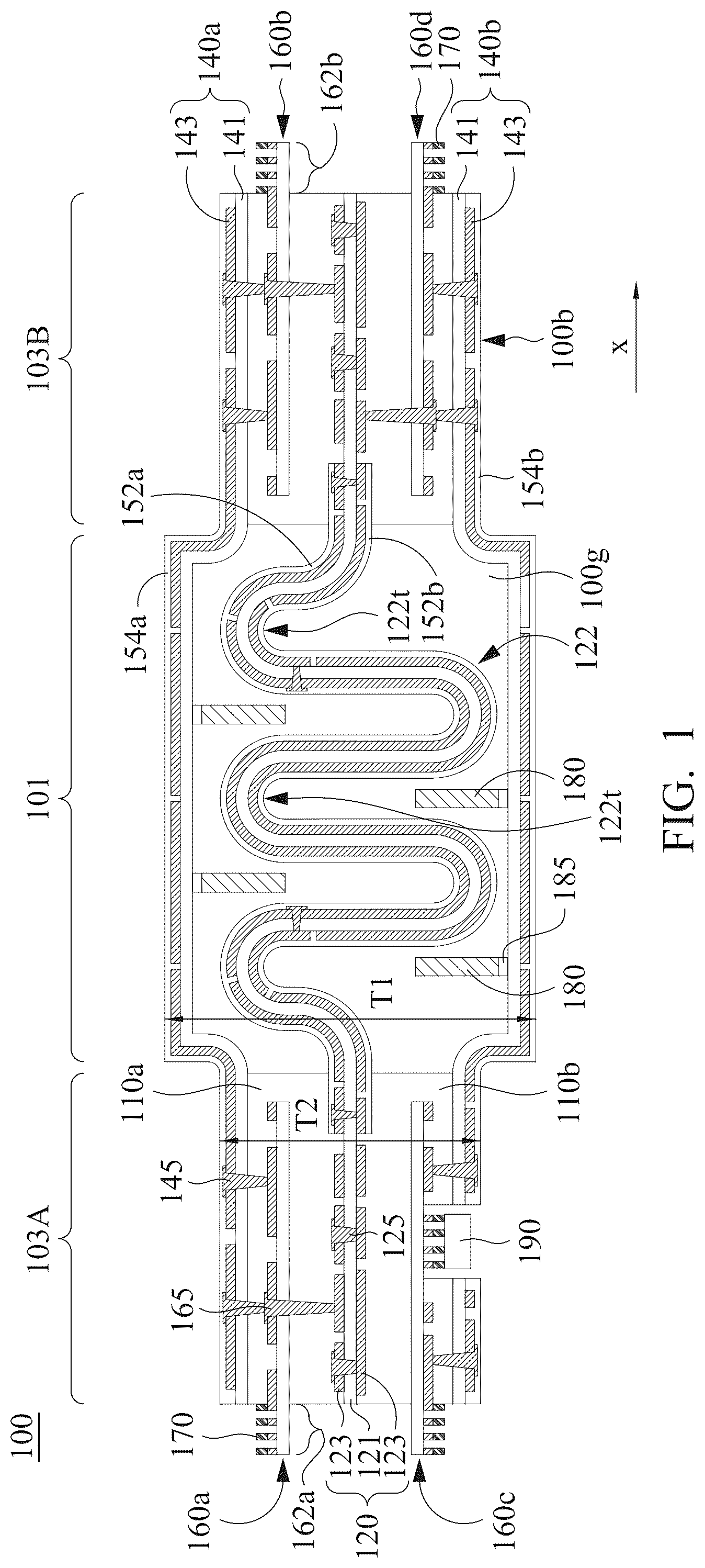 Patent US12610473 Figure 1 – Circuit board and method of fabricating the same