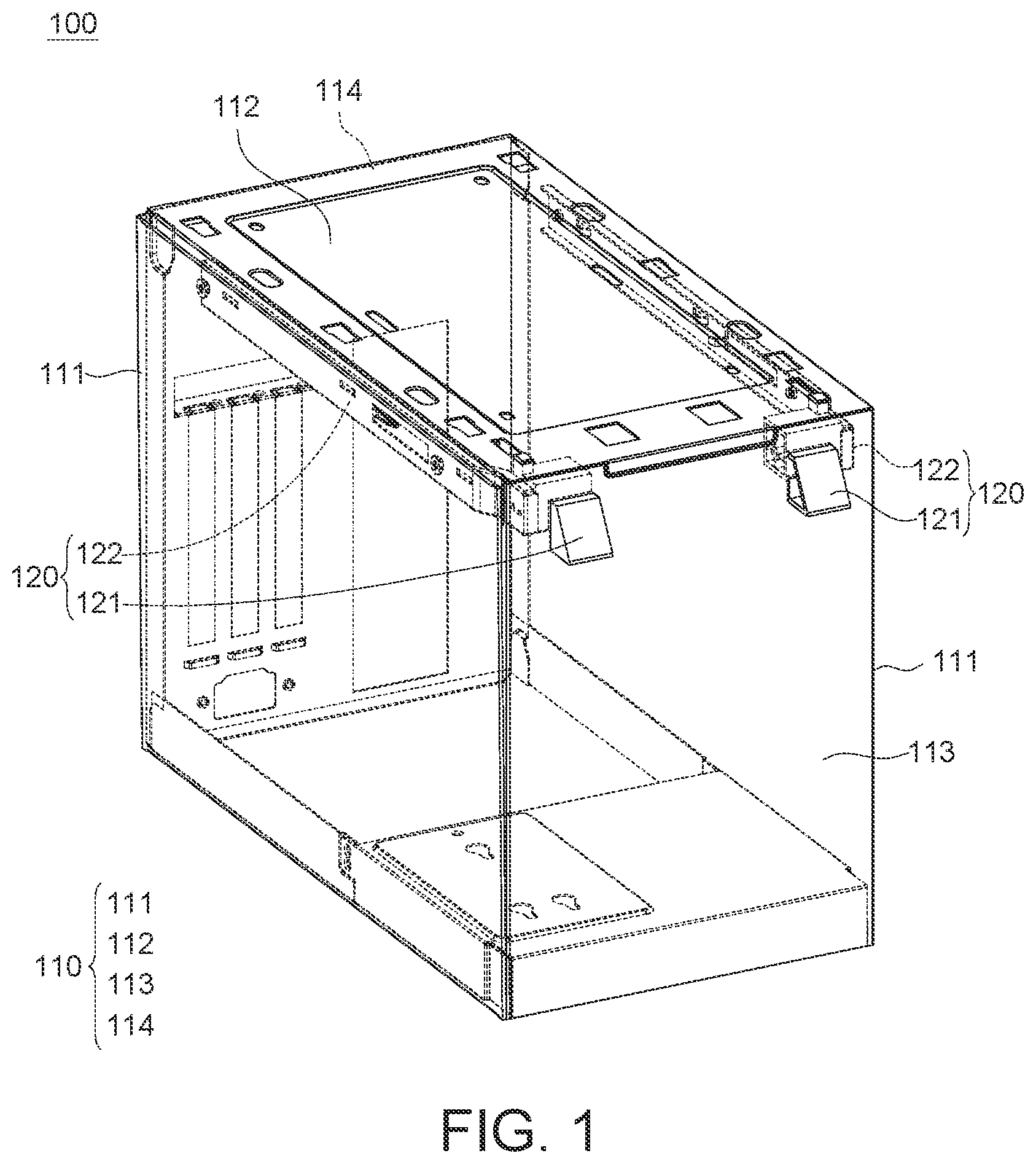 Patent US12610486 Figure 1 – Casing device