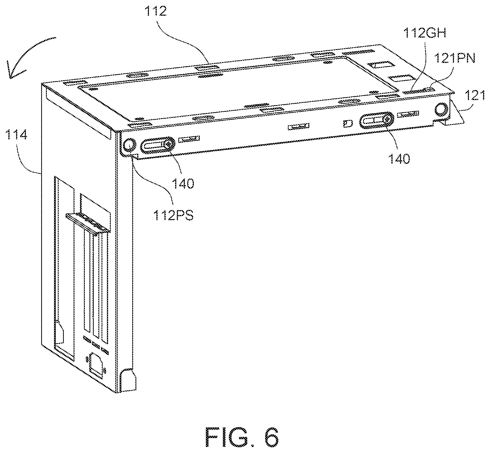 Patent US12610486 Figure 5 – Casing device