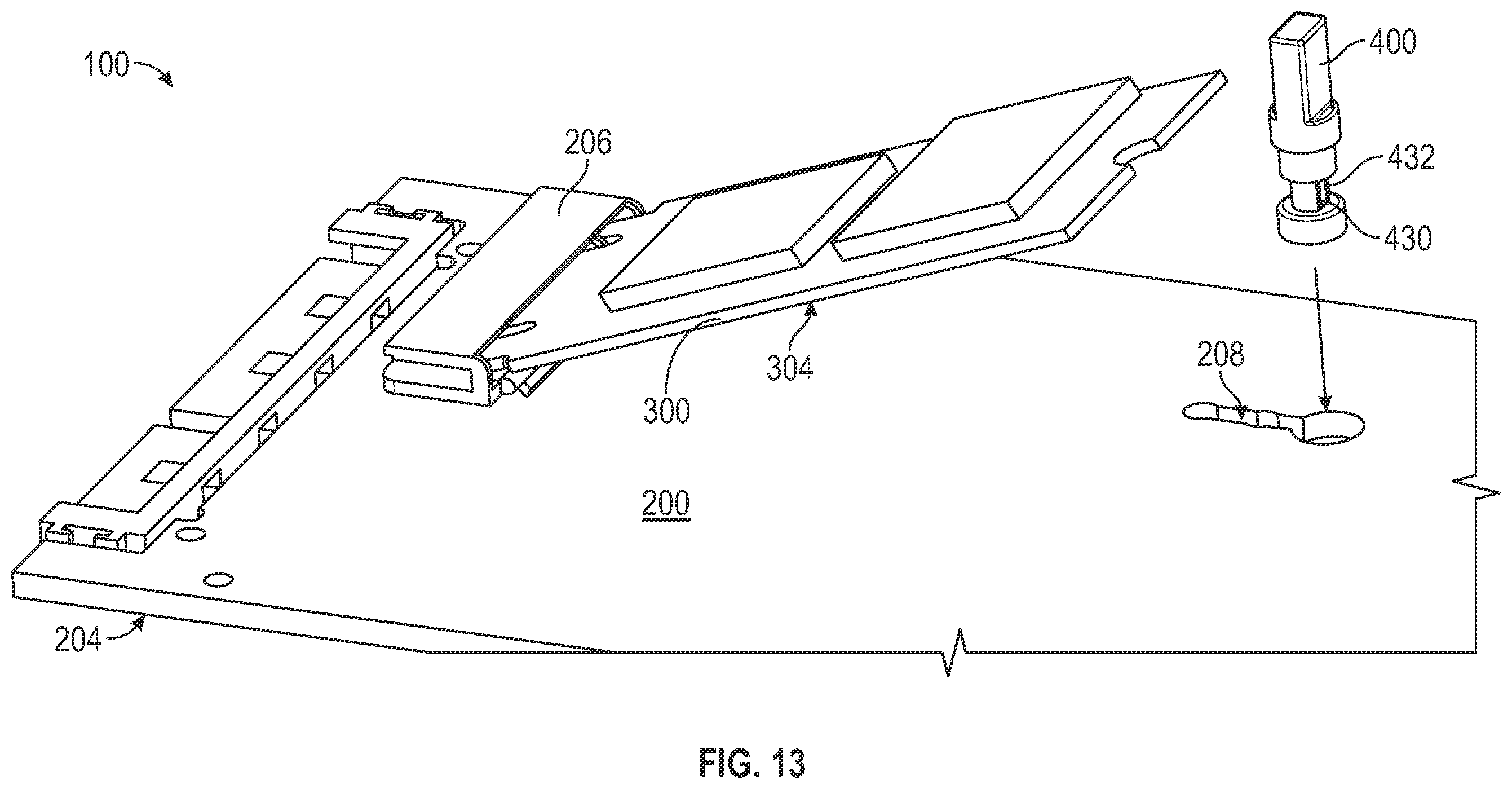 Patent US12610489 Figure 9 – Latch system for latching a card to a board