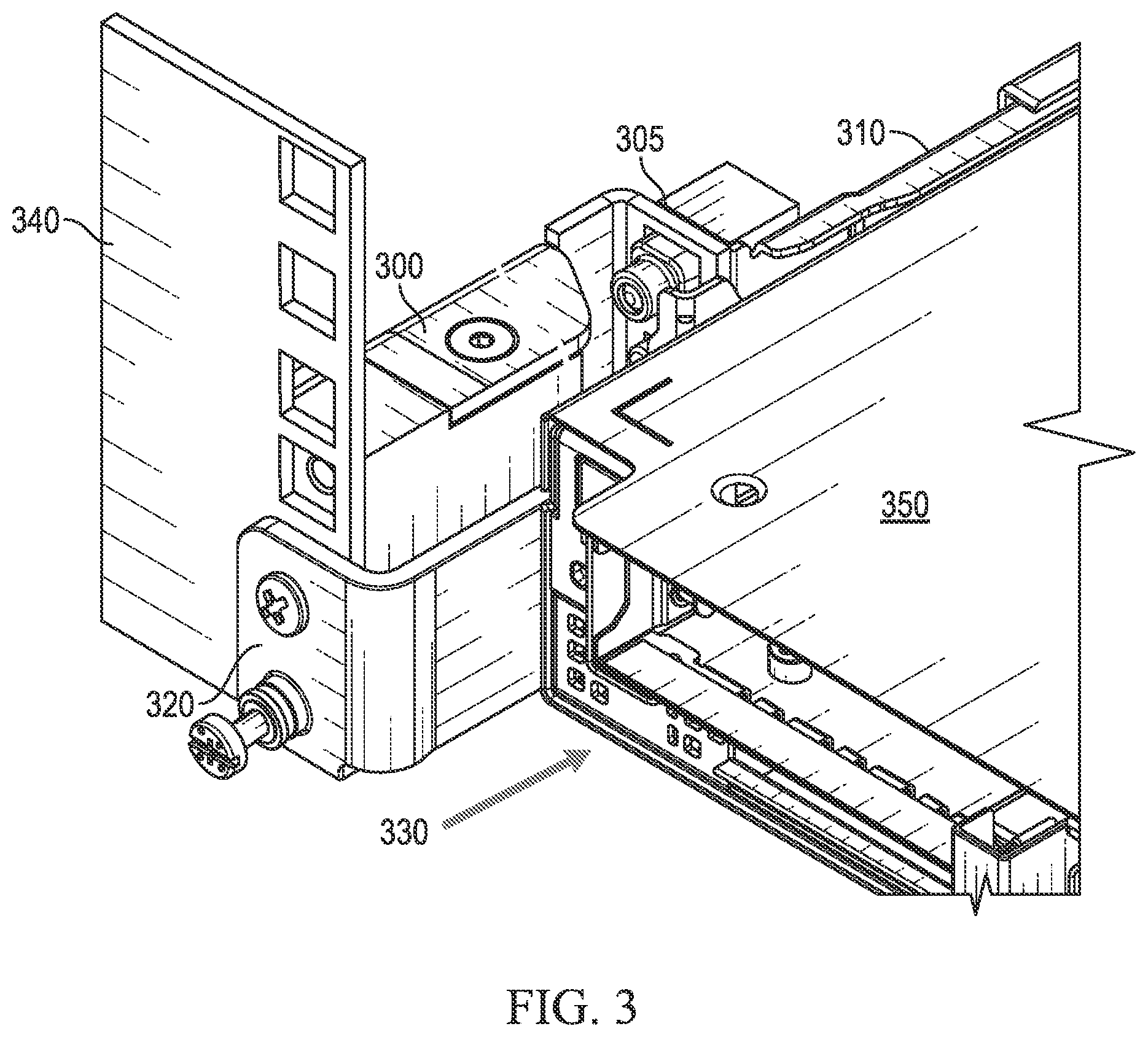 Patent US12610491 Figure 3 – Systems and methods for mounting information handling systems to server racks using a spacer