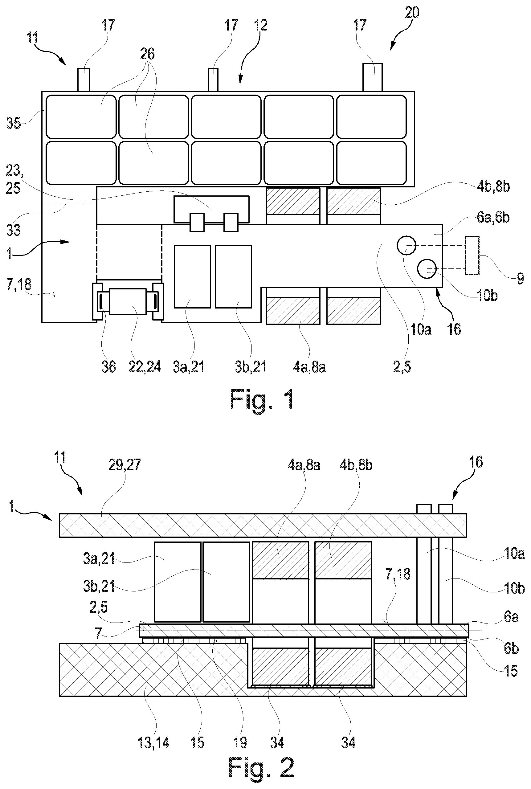 Patent US12610492 Figure 1 – EMC filter device having a laminated conductor structure; and power electronics module
