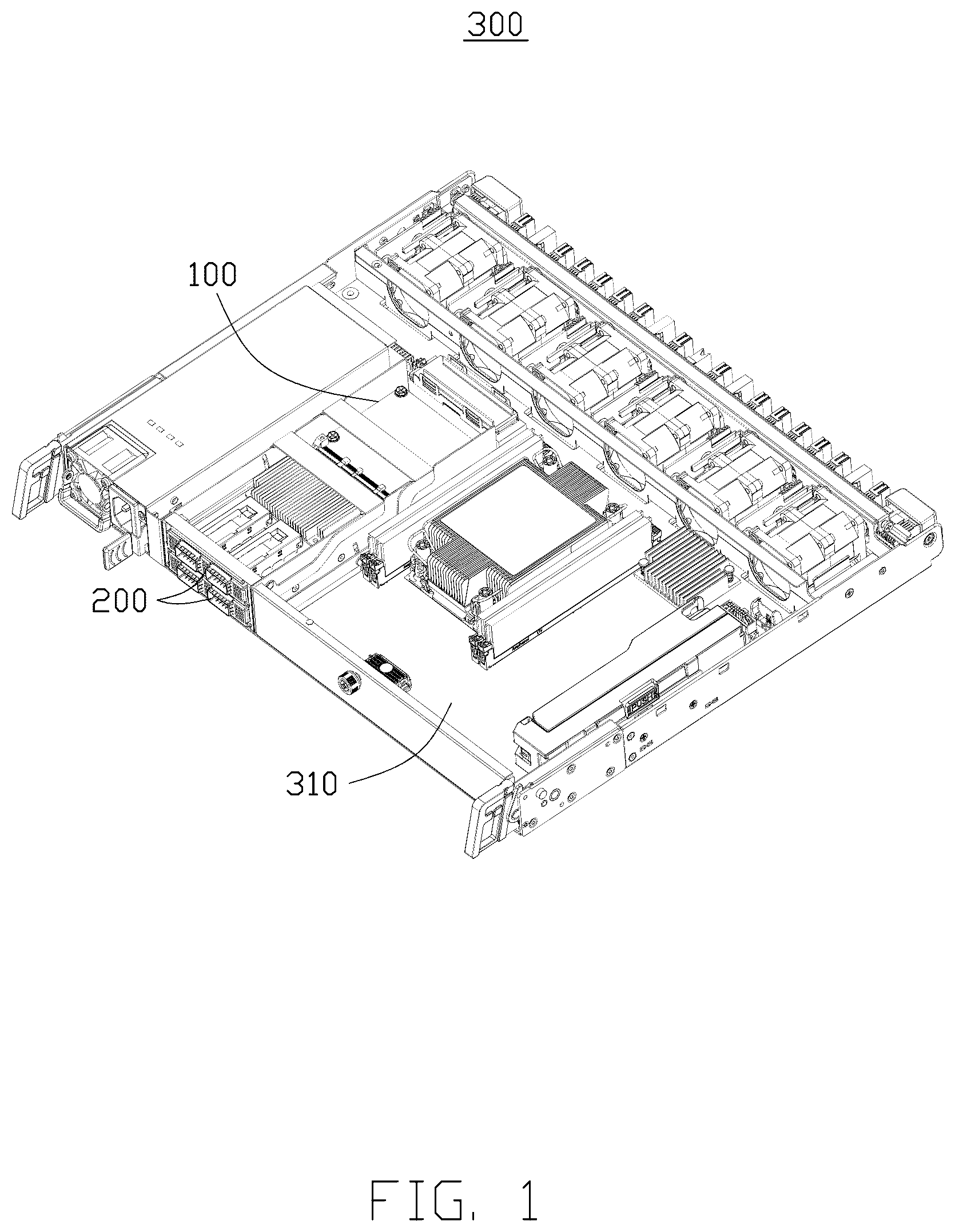 Patent US12610494 Figure 1 – Chassis and electronic host