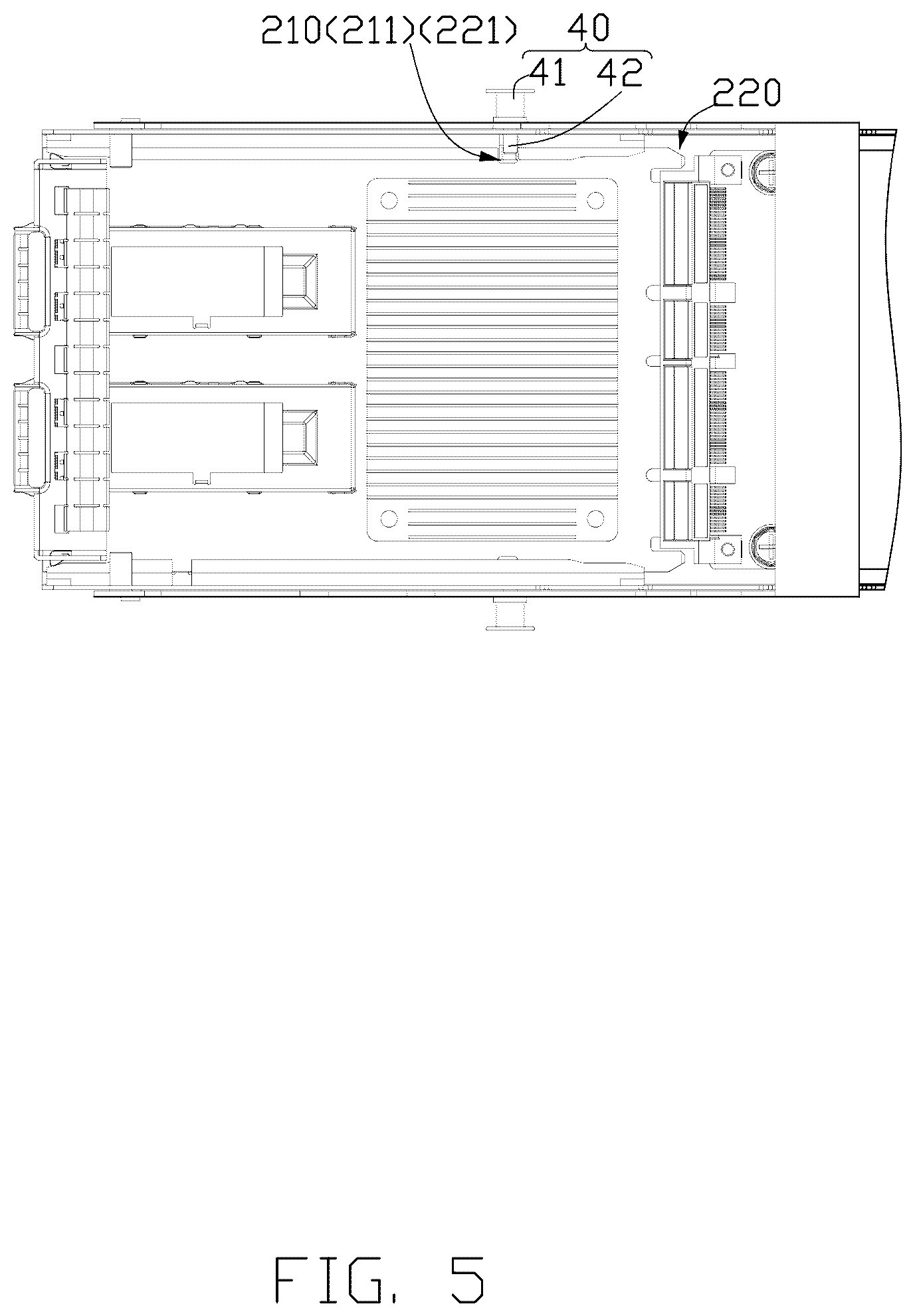 Patent US12610494 Figure 5 – Chassis and electronic host