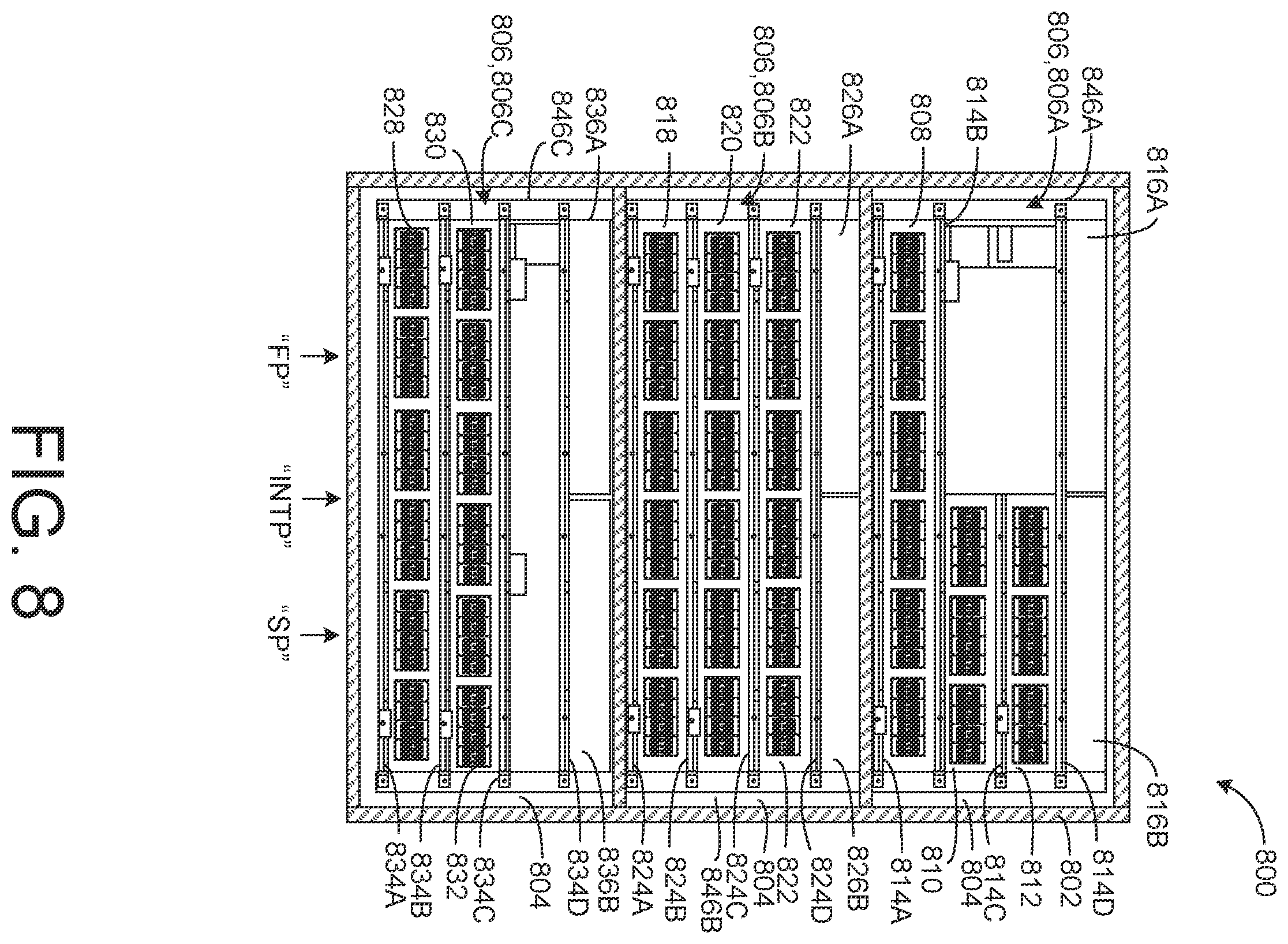 Patent US12610495 Figure 12 – Chassis having trays to mount different form factor electronic modules to an electronic device