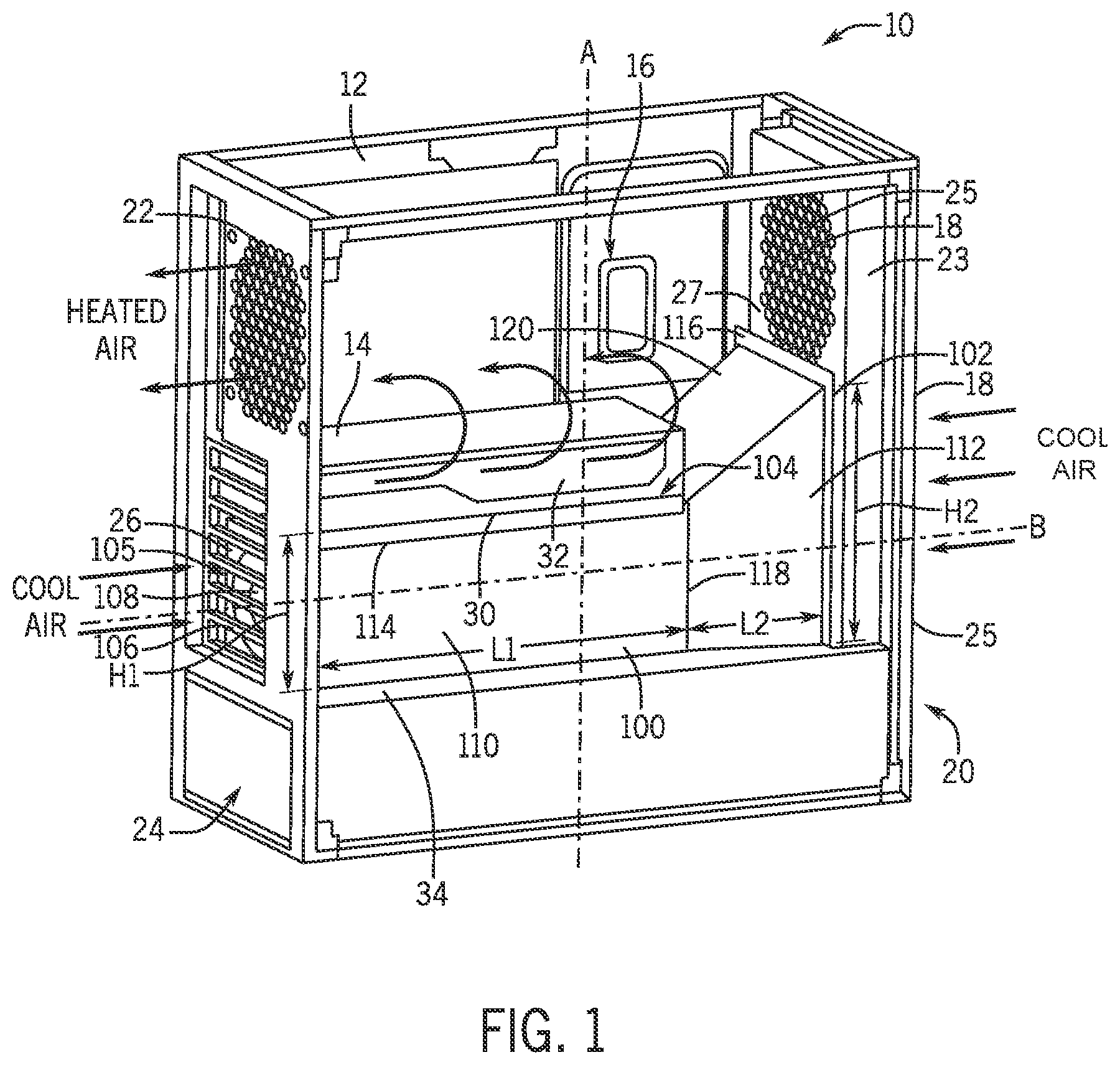 Patent US12610497 Figure 1 – Duct structures for computing devices