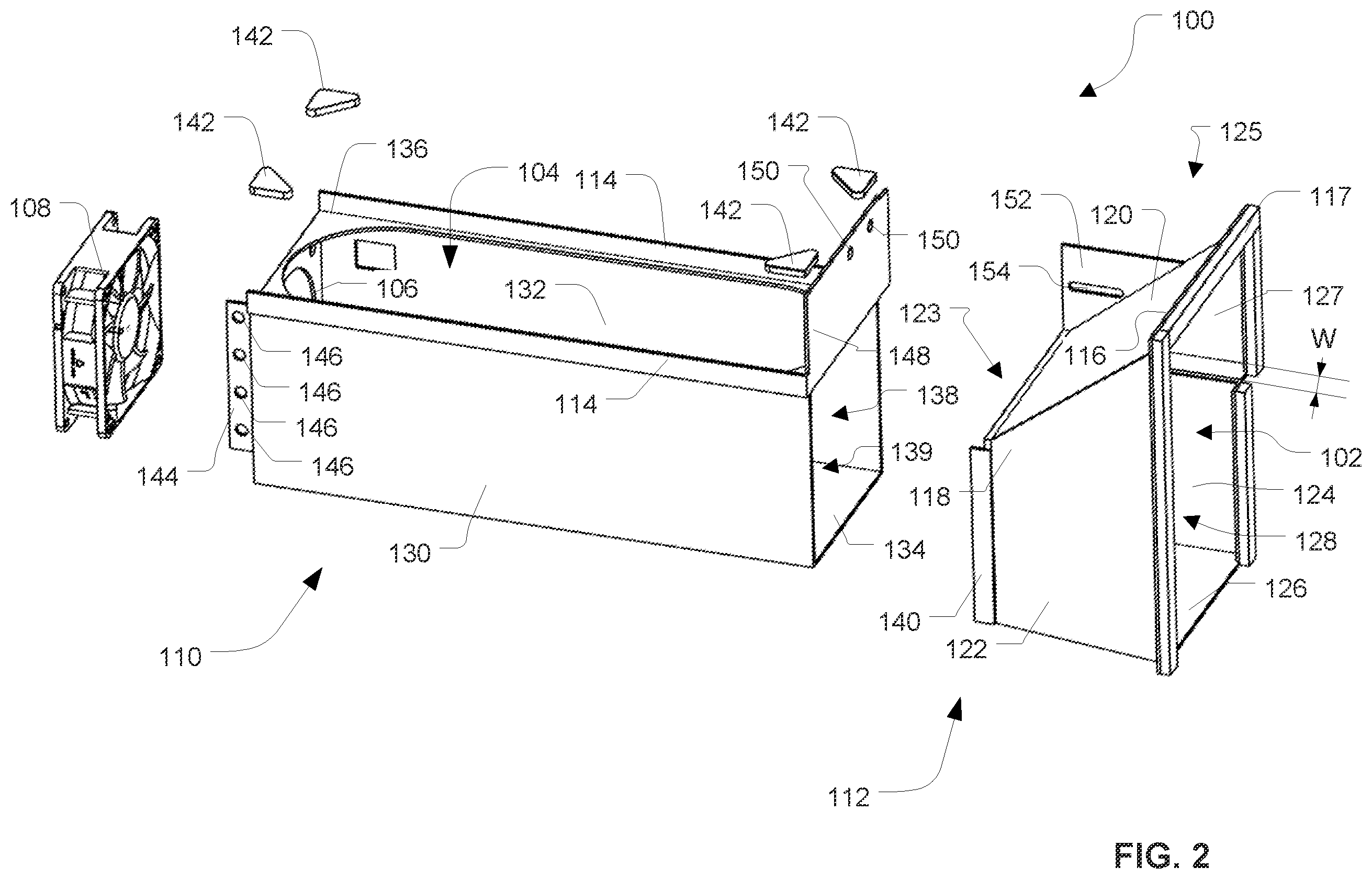 Patent US12610497 Figure 2 – Duct structures for computing devices