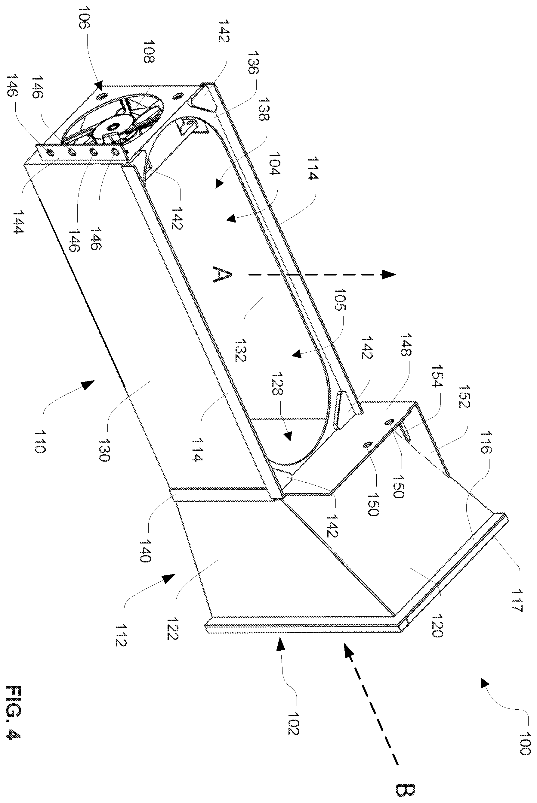 Patent US12610497 Figure 4 – Duct structures for computing devices
