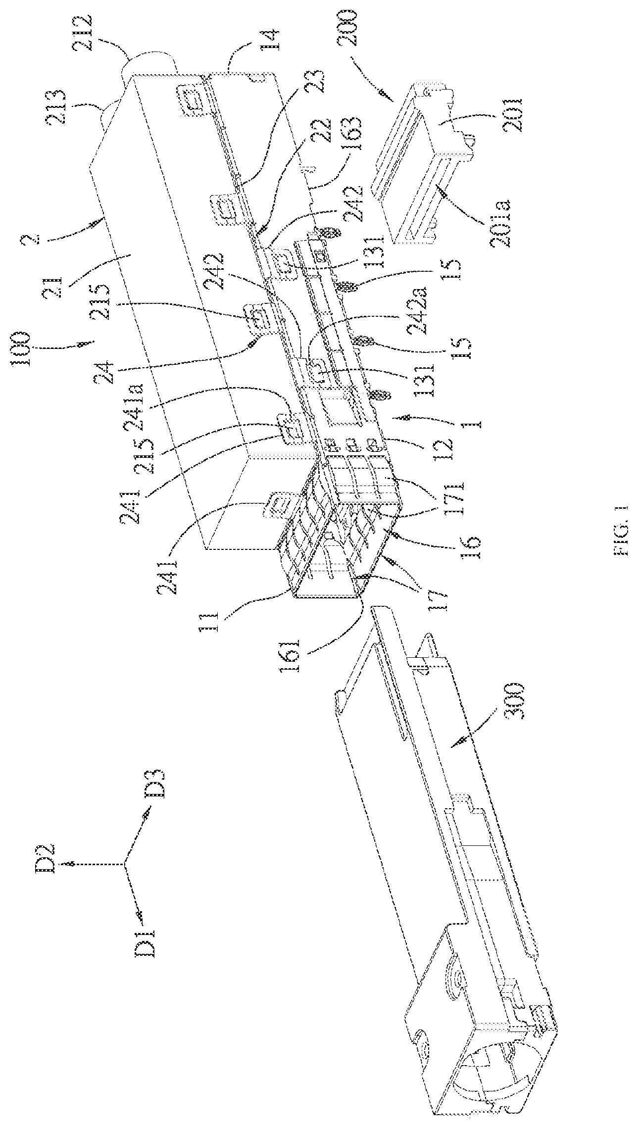 Patent US12610500 Figure 1 – Connector assembly