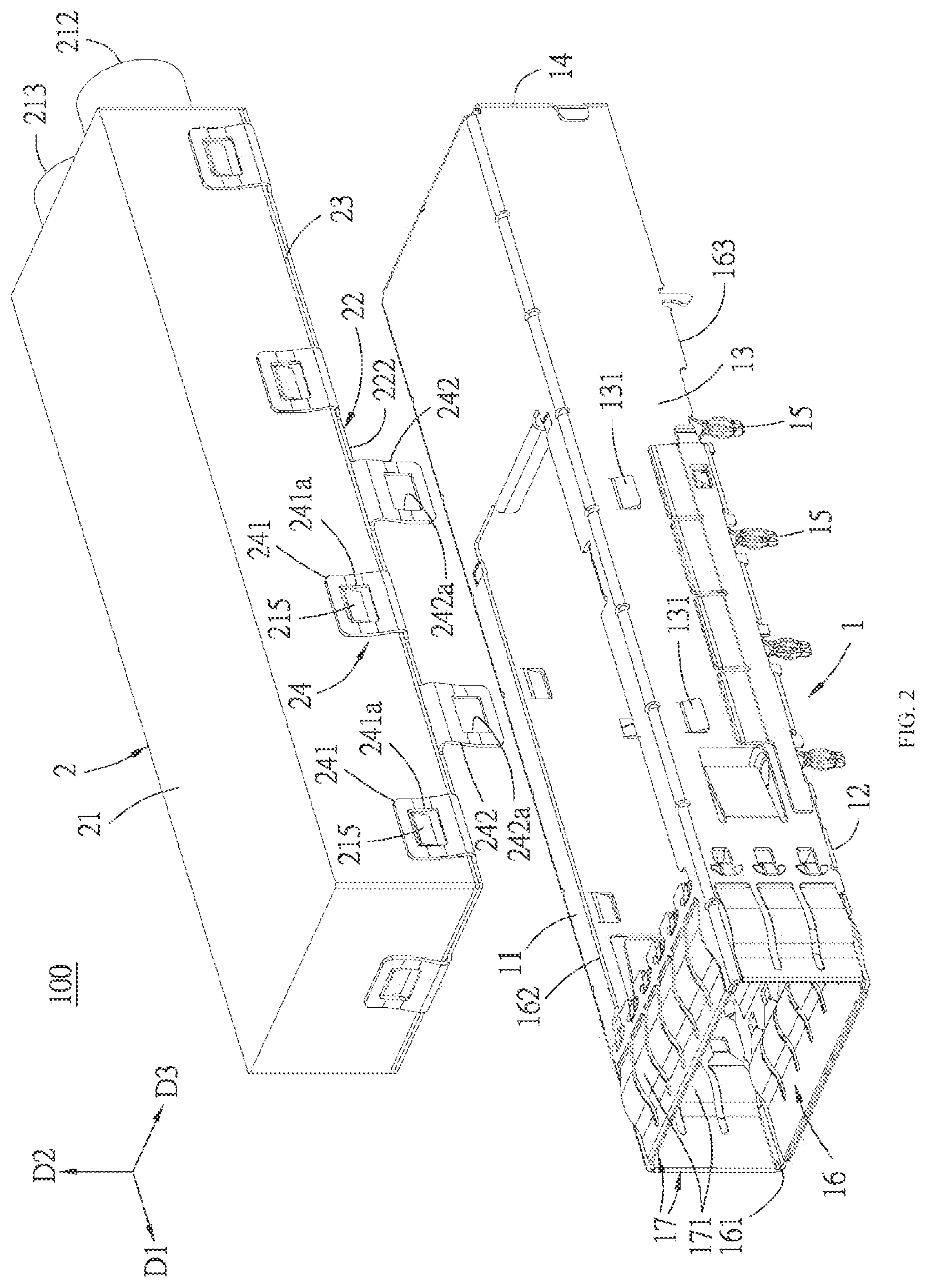 Patent US12610500 Figure 2 – Connector assembly