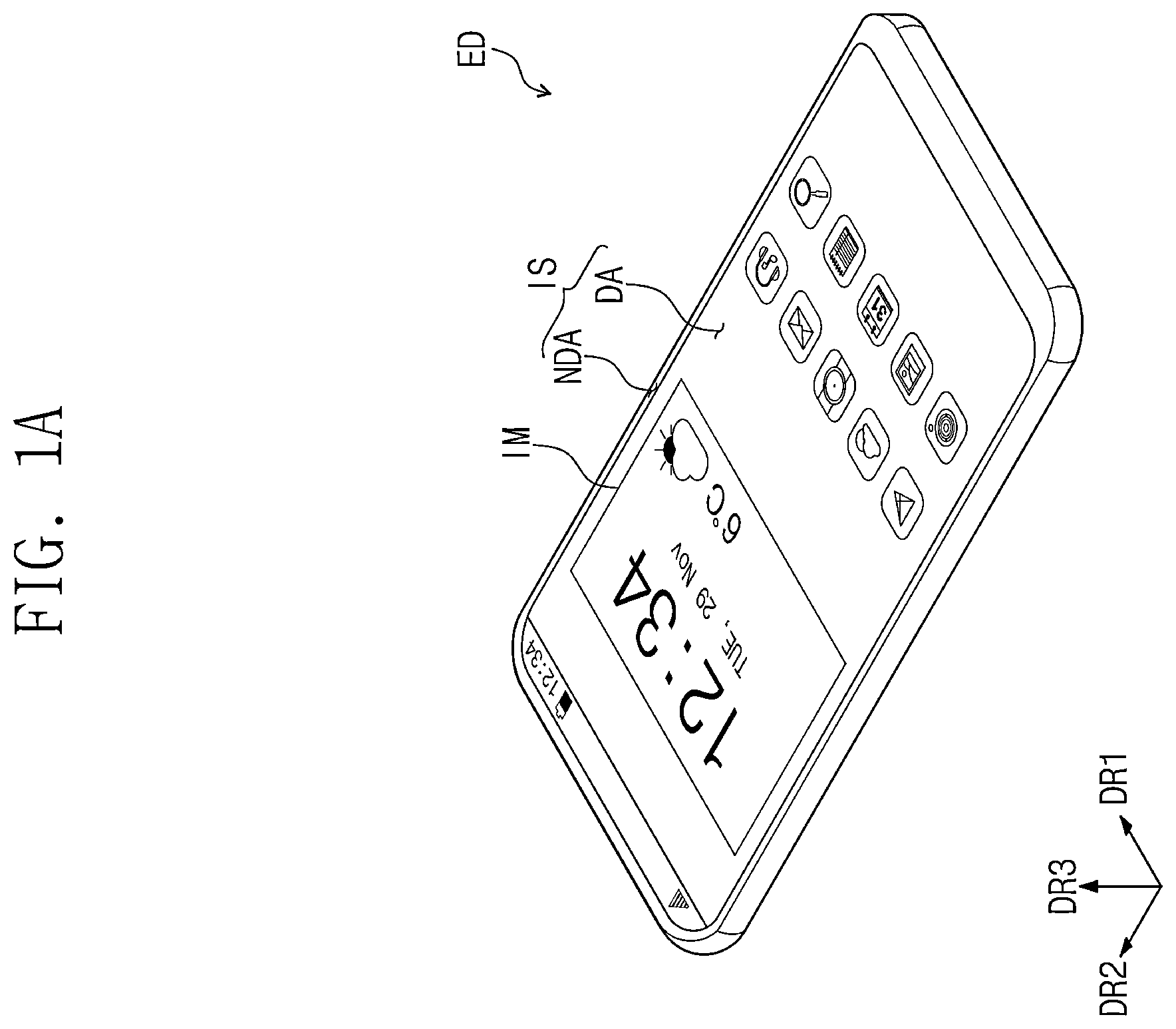 Patent US12610510 Figure 1 – Display device and manufacturing method thereof
