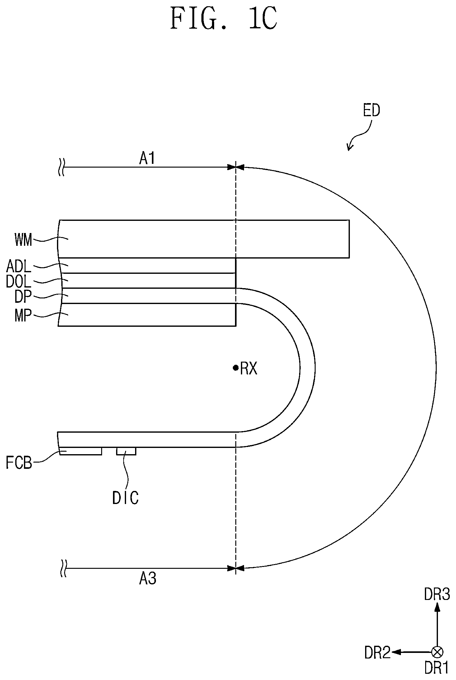Patent US12610510 Figure 3 – Display device and manufacturing method thereof