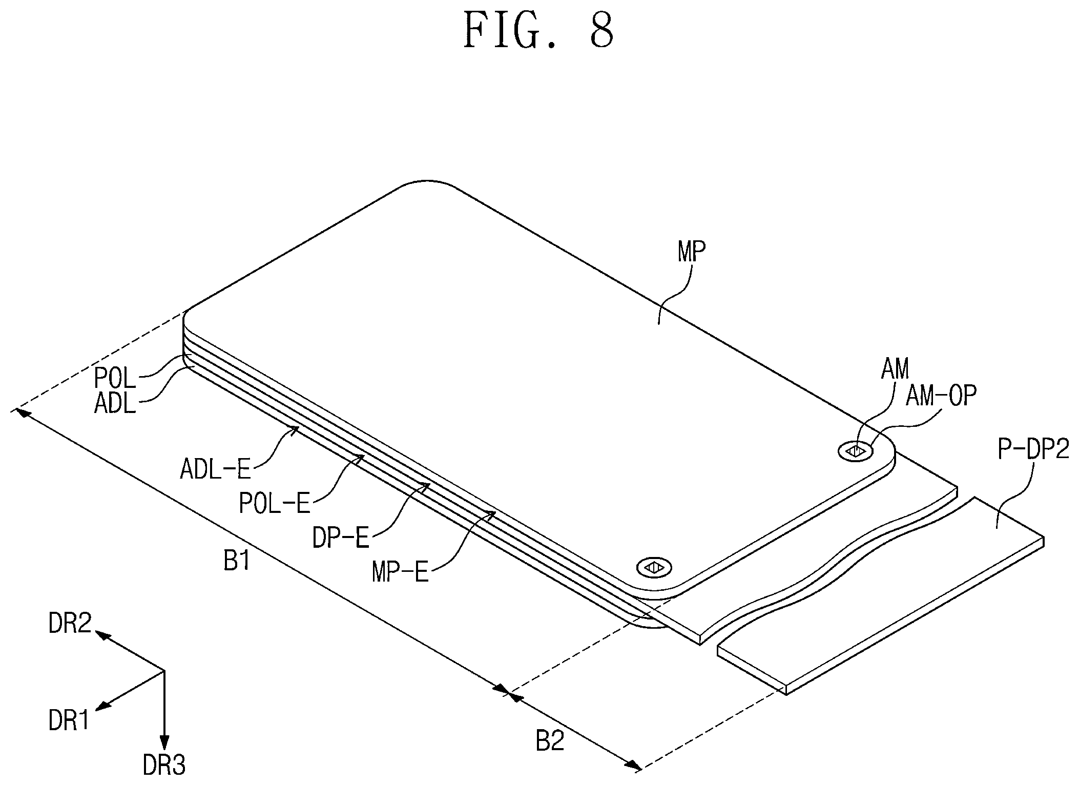 Patent US12610510 Figure 16 – Display device and manufacturing method thereof