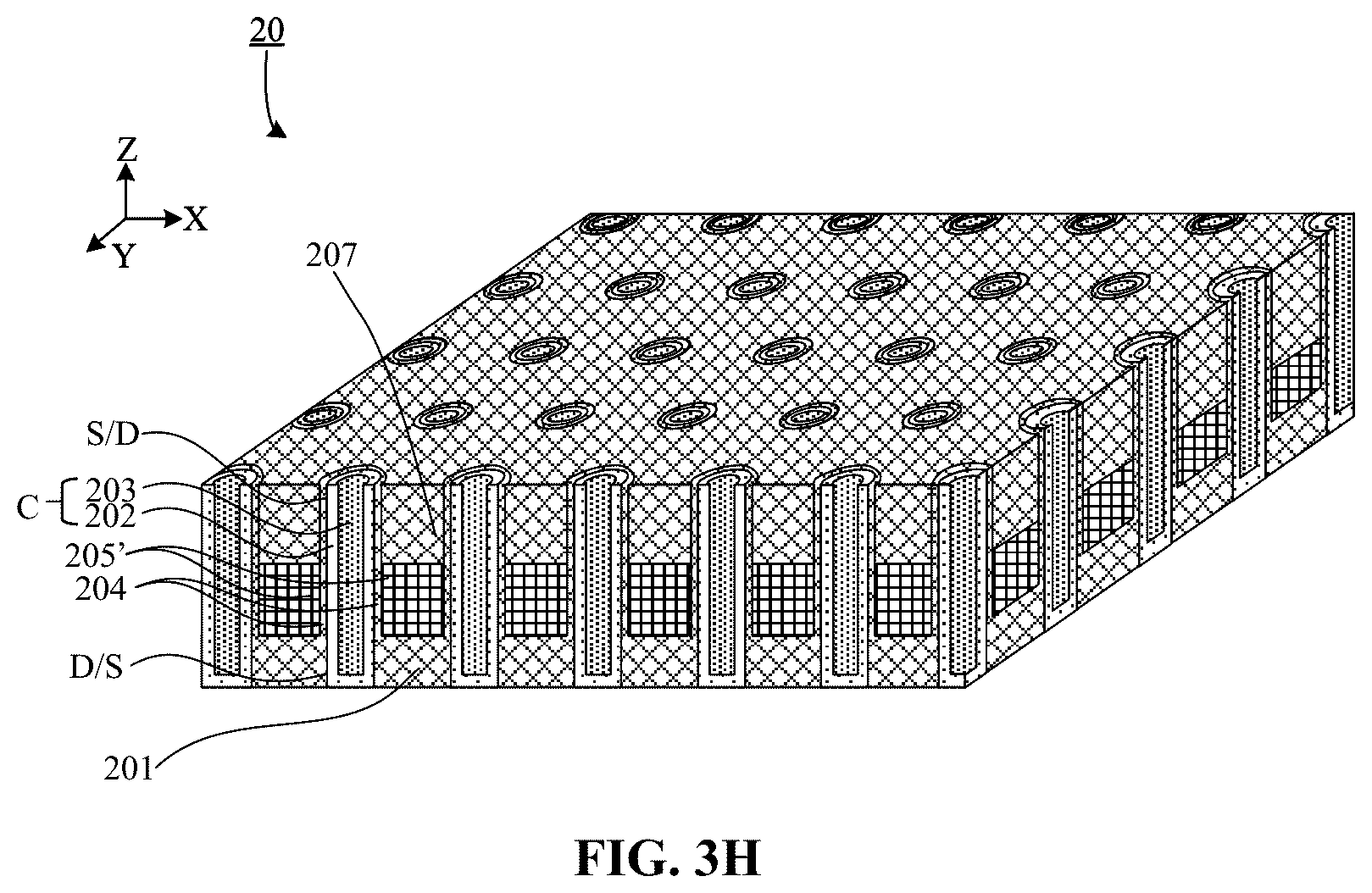 Patent US12610525 Figure 11 – Semiconductor structure, method for manufacturing semiconductor structure, memory and method for manufacturing memory