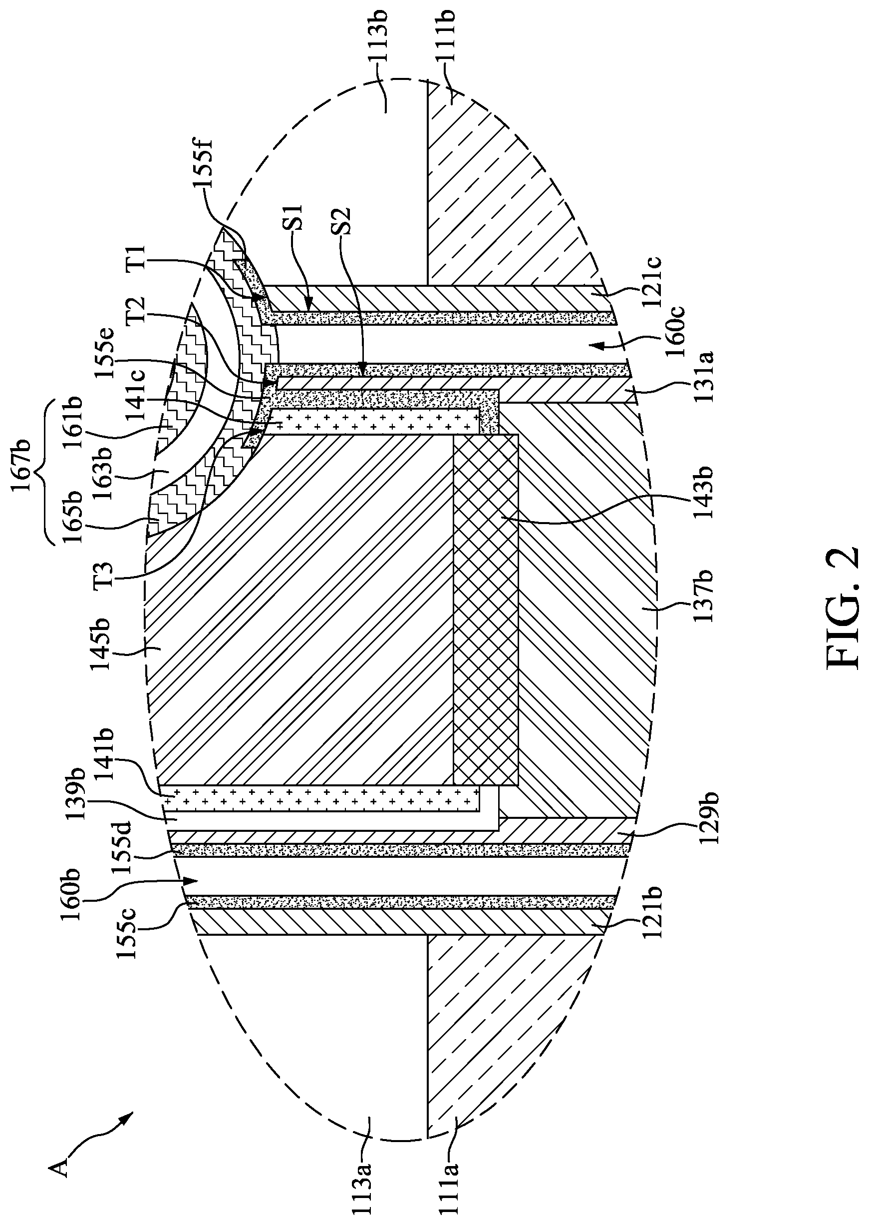 Patent US12610534 Figure 2 – Memory device with air gap and method for preparing the same