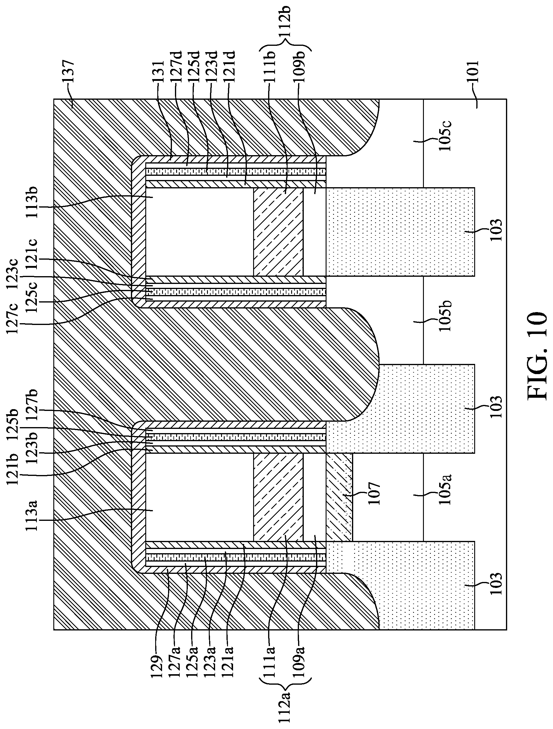 Patent US12610534 Figure 10 – Memory device with air gap and method for preparing the same