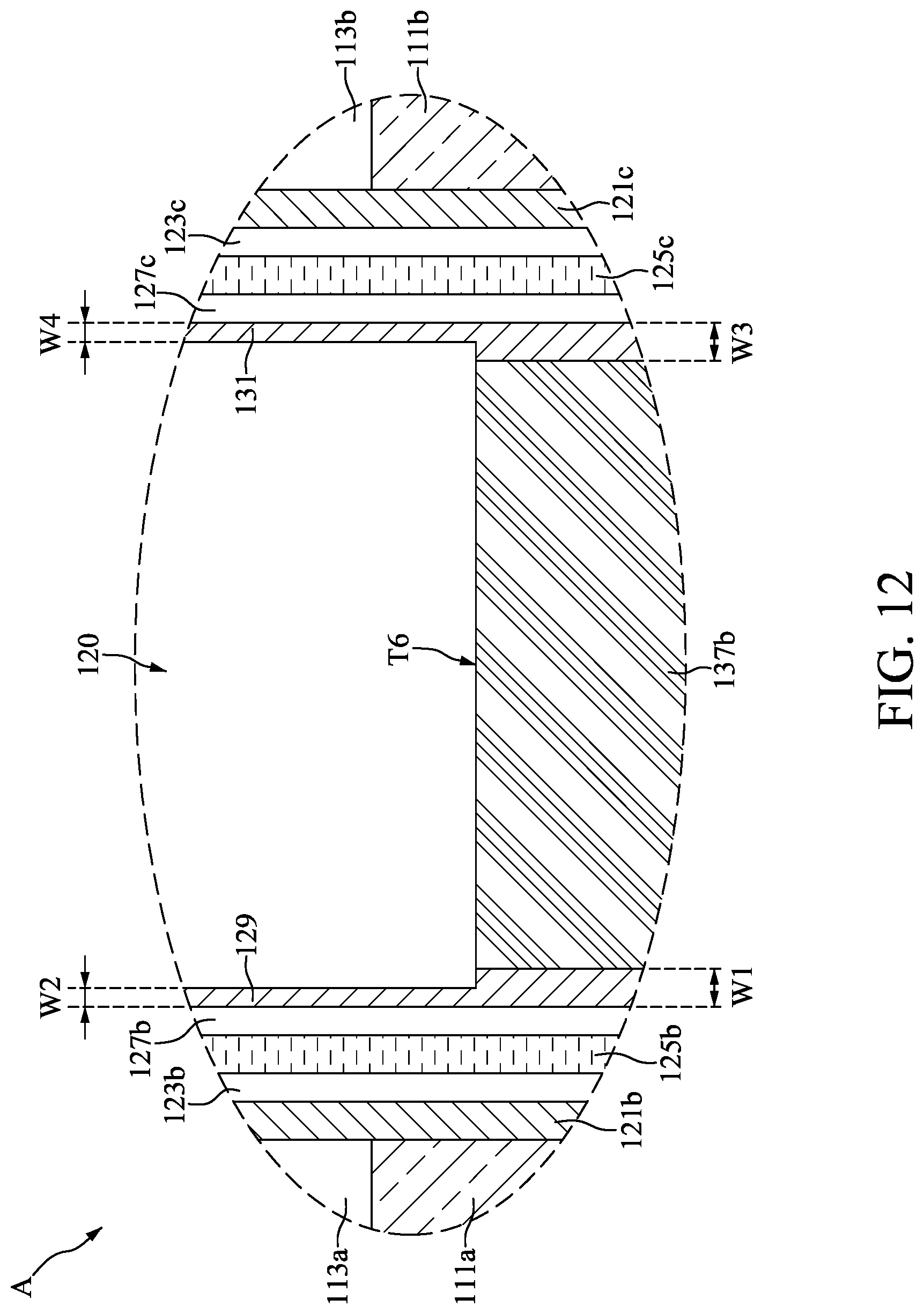 Patent US12610534 Figure 12 – Memory device with air gap and method for preparing the same
