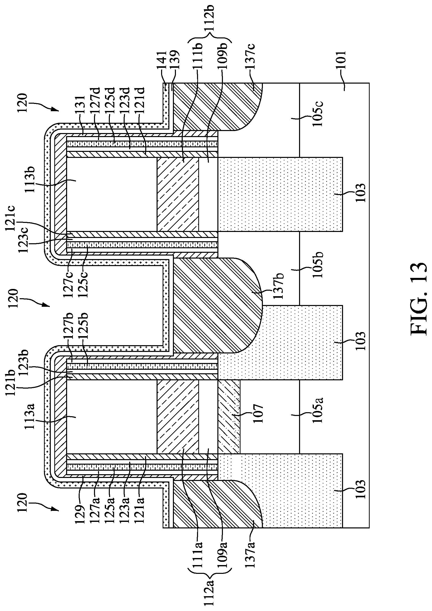 Patent US12610534 Figure 13 – Memory device with air gap and method for preparing the same