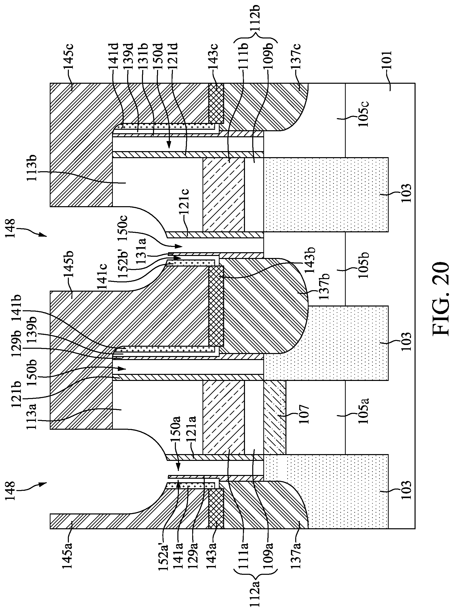 Patent US12610534 Figure 20 – Memory device with air gap and method for preparing the same