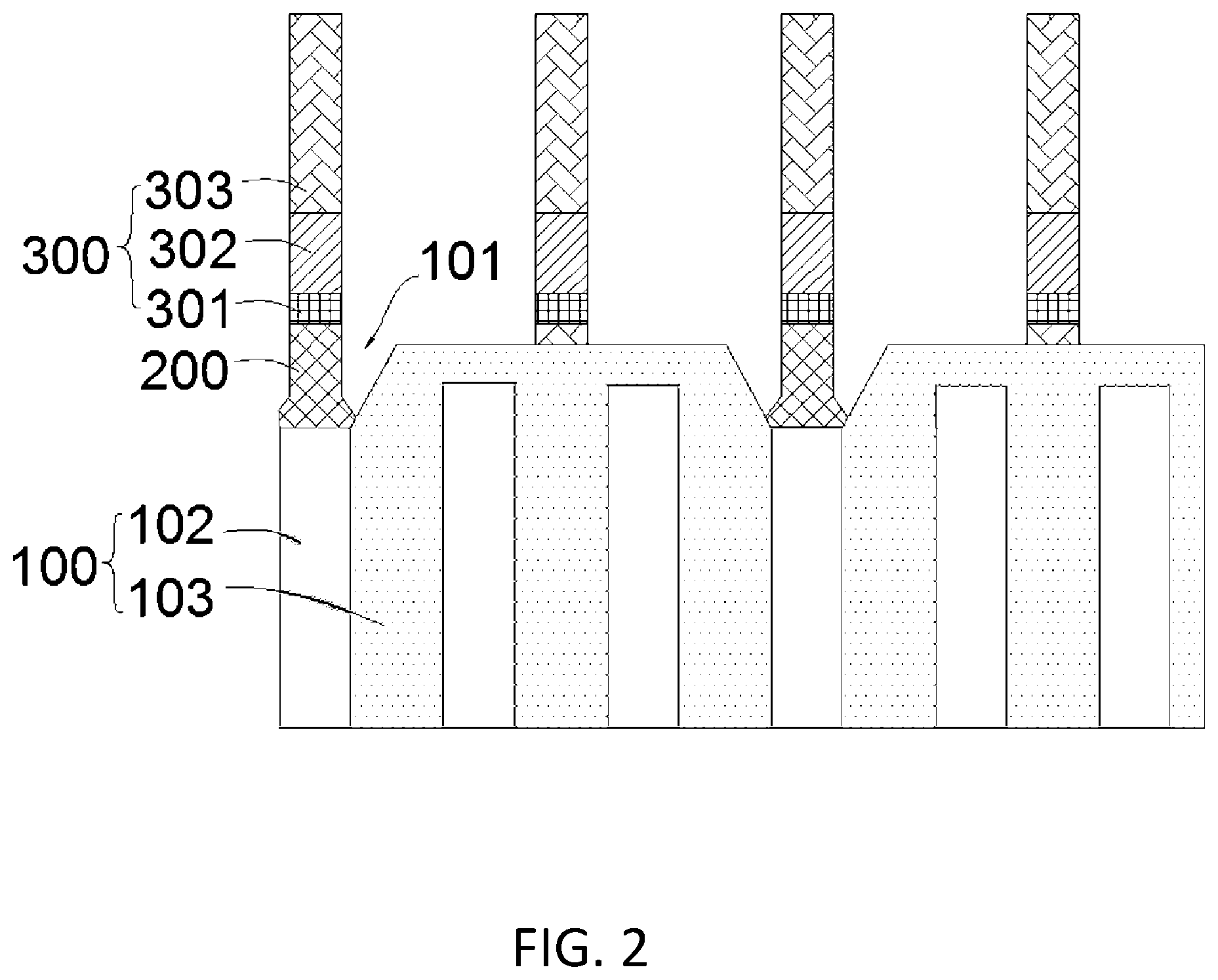 Patent US12610536 Figure 2 – Semiconductor structure and fabrication method