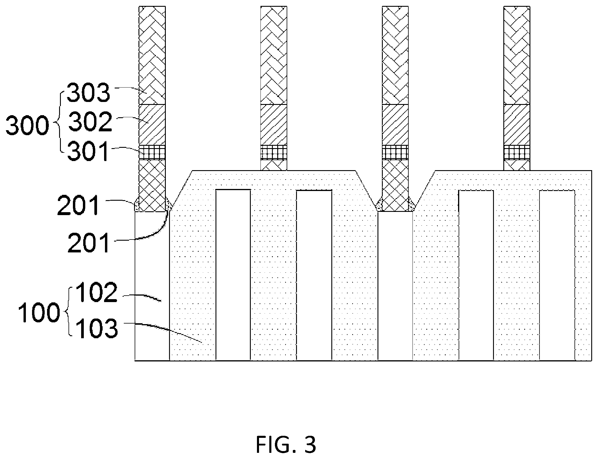 Patent US12610536 Figure 3 – Semiconductor structure and fabrication method