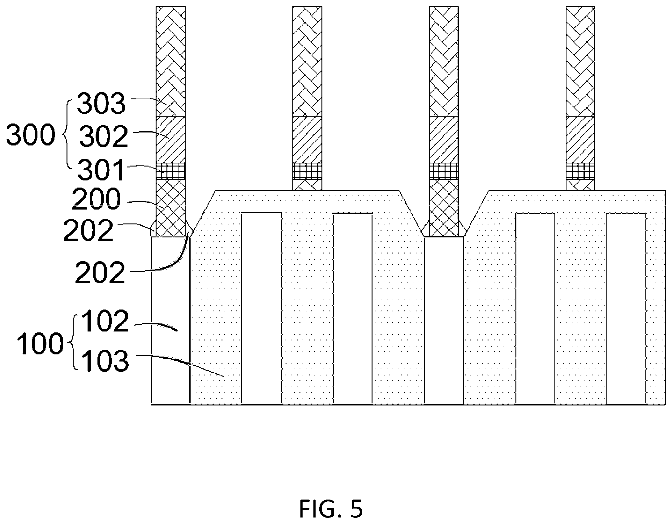 Patent US12610536 Figure 5 – Semiconductor structure and fabrication method