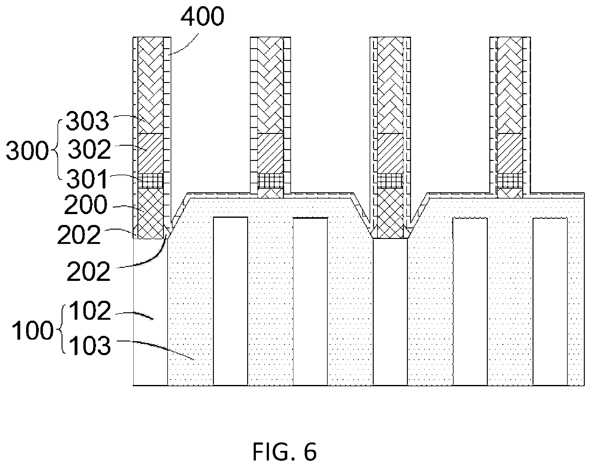 Patent US12610536 Figure 6 – Semiconductor structure and fabrication method