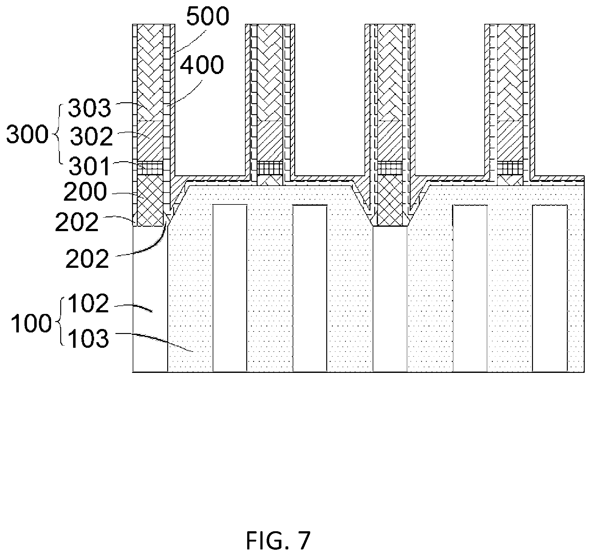 Patent US12610536 Figure 7 – Semiconductor structure and fabrication method