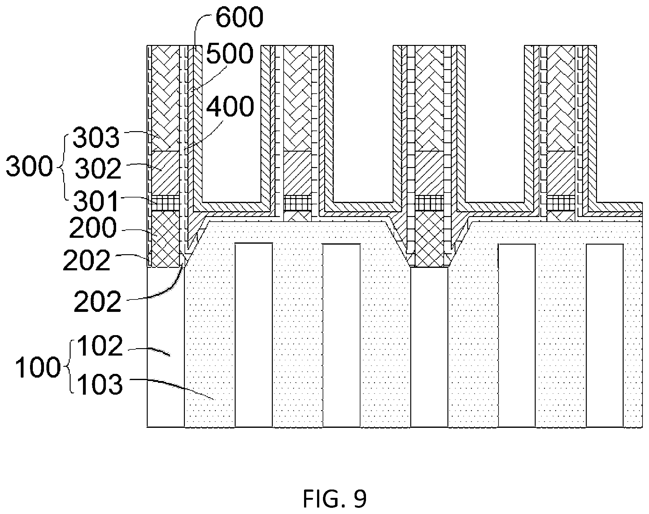 Patent US12610536 Figure 9 – Semiconductor structure and fabrication method