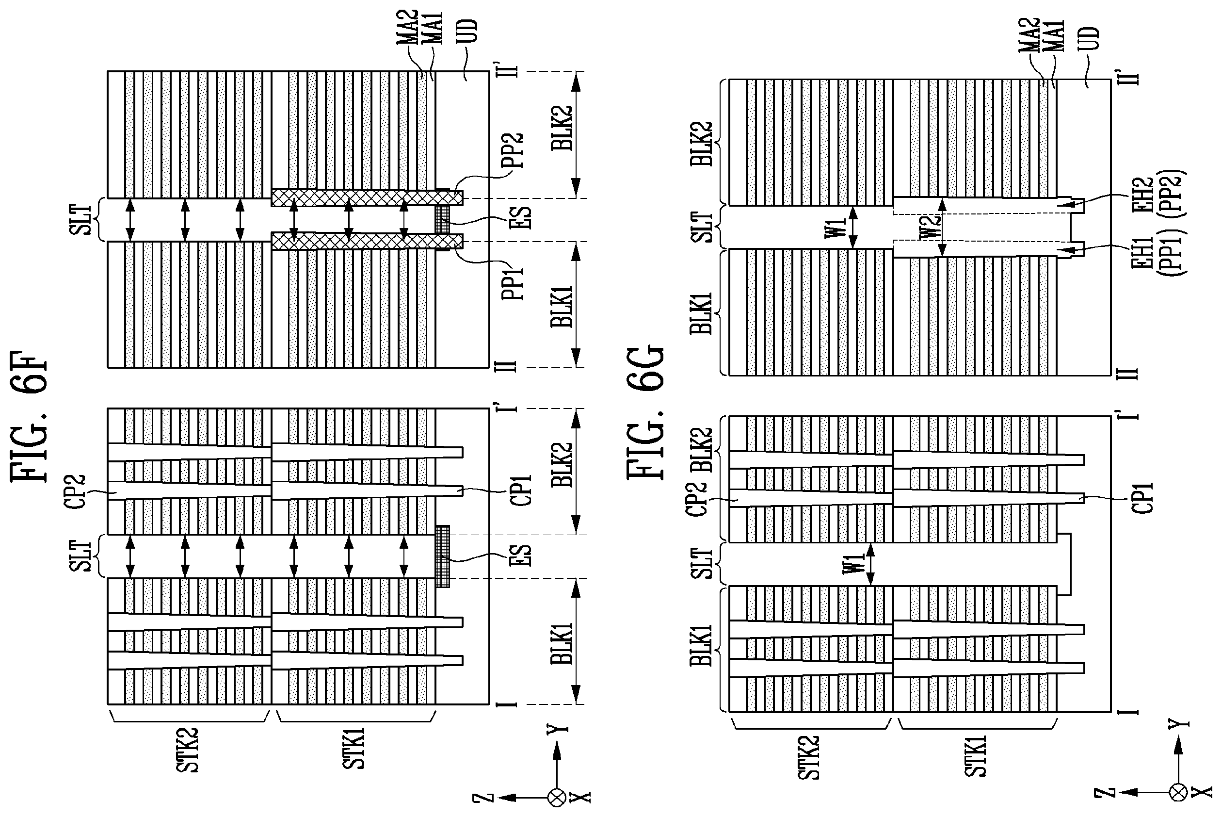 Patent US12610550 Figure 8 – Memory device with defect-free slits