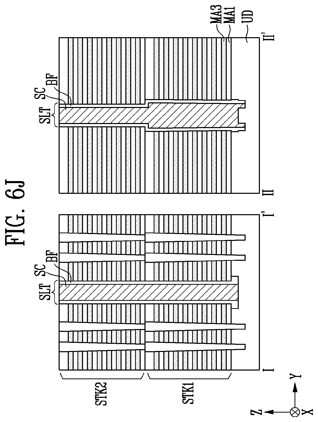Patent US12610550 Figure 10 – Memory device with defect-free slits