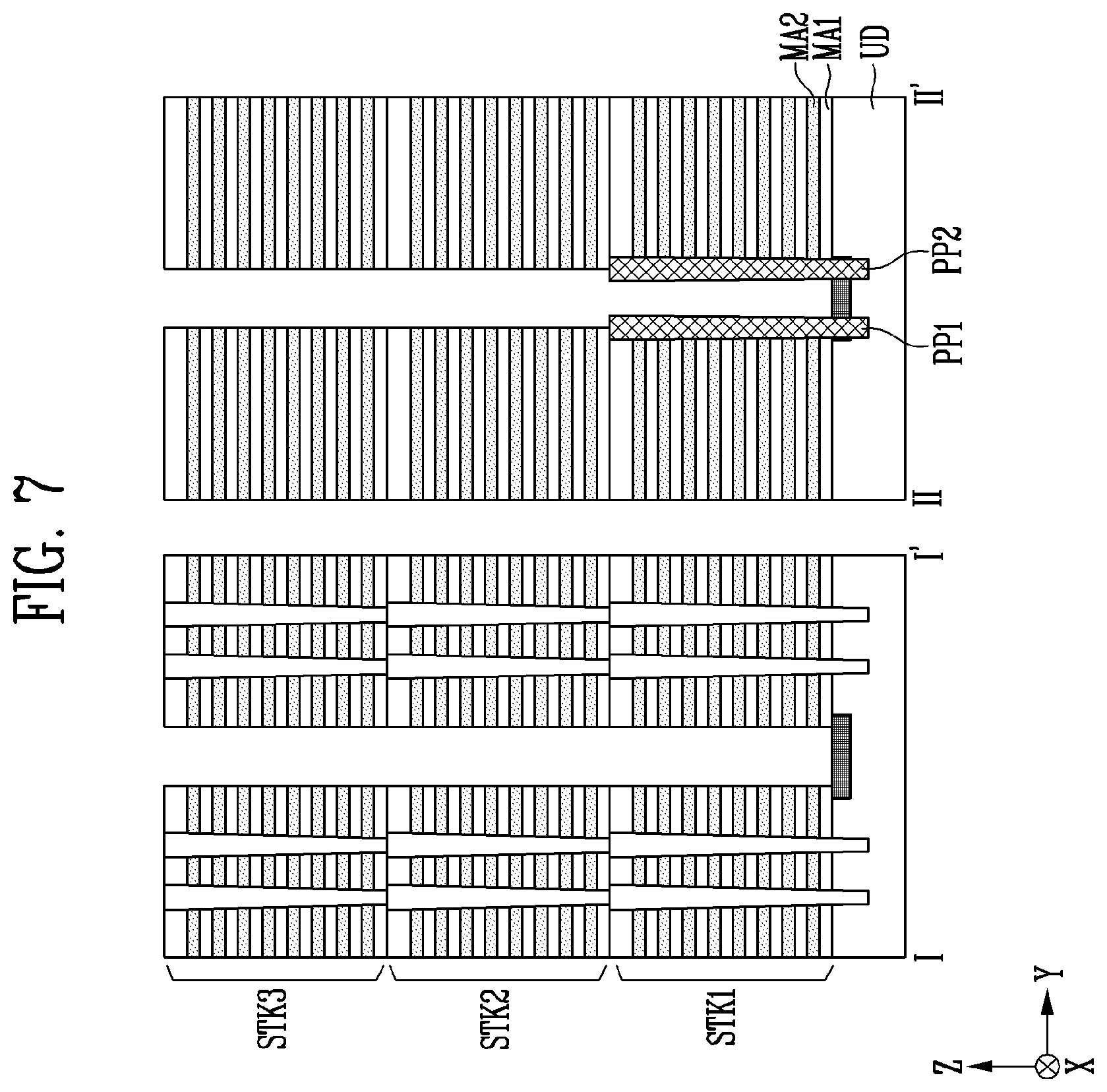 Patent US12610550 Figure 11 – Memory device with defect-free slits