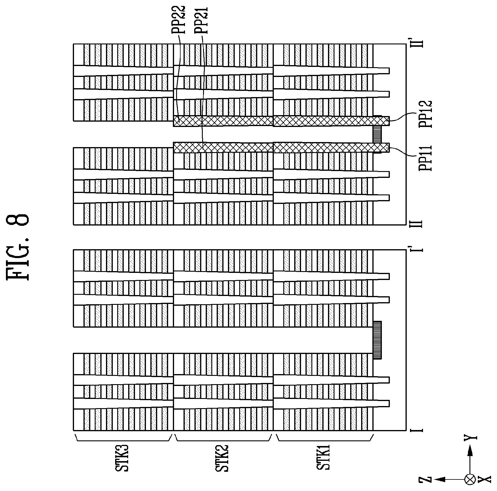 Patent US12610550 Figure 12 – Memory device with defect-free slits