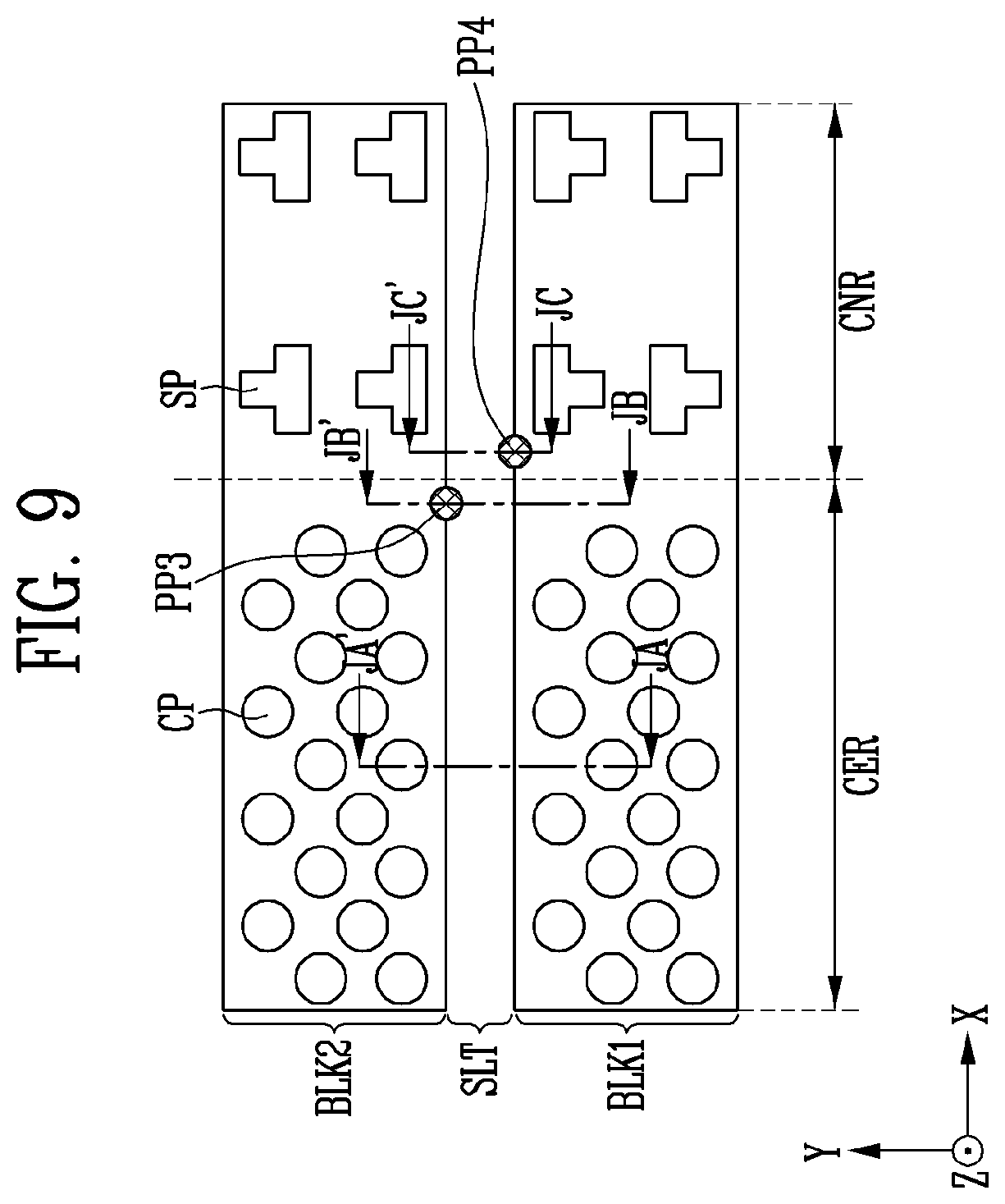 Patent US12610550 Figure 13 – Memory device with defect-free slits