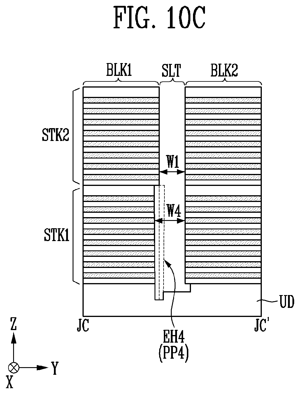 Patent US12610550 Figure 15 – Memory device with defect-free slits