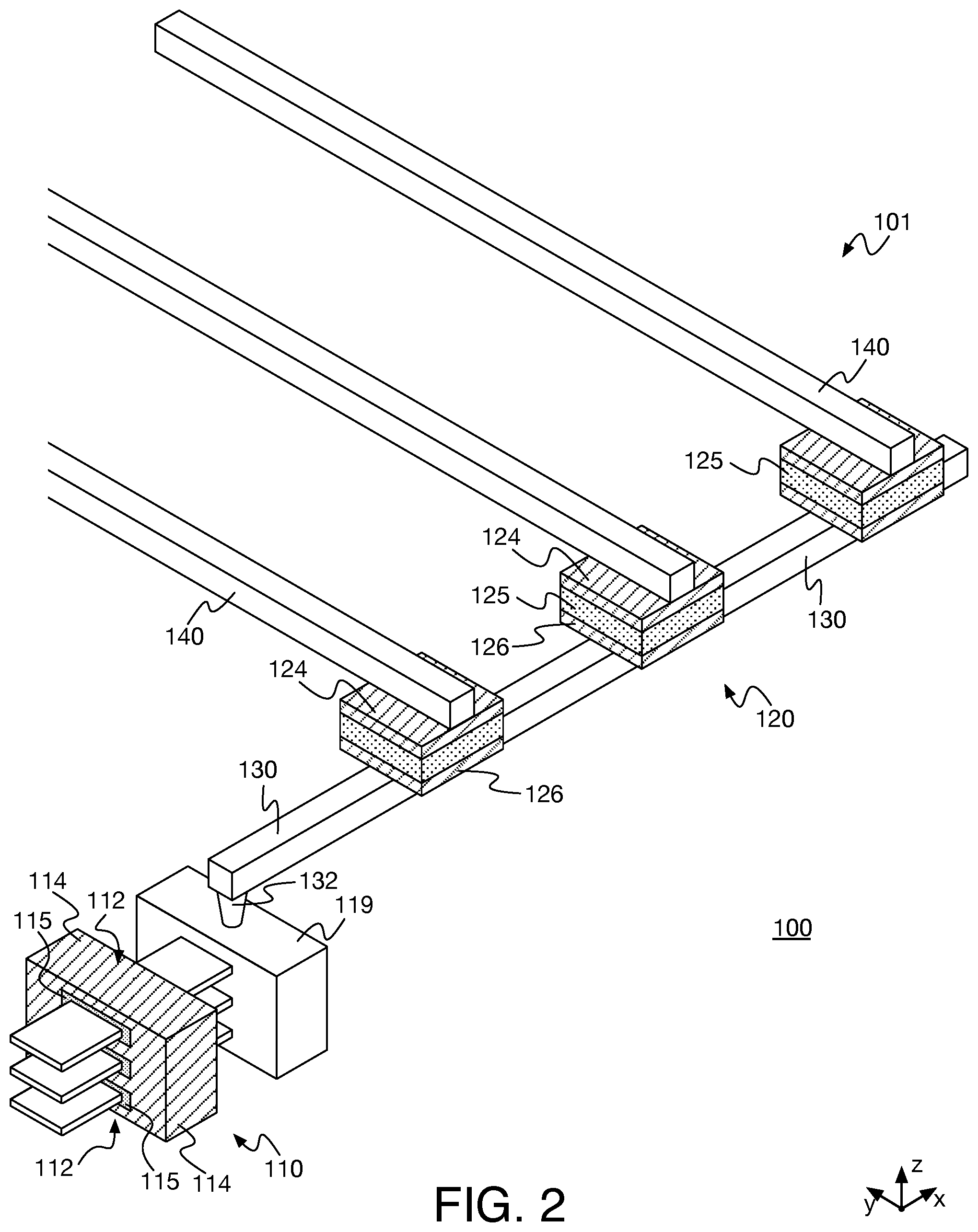 Patent US12610554 Figure 2 – Multi-storage element single-transistor crosspoint memory systems at low temperatures