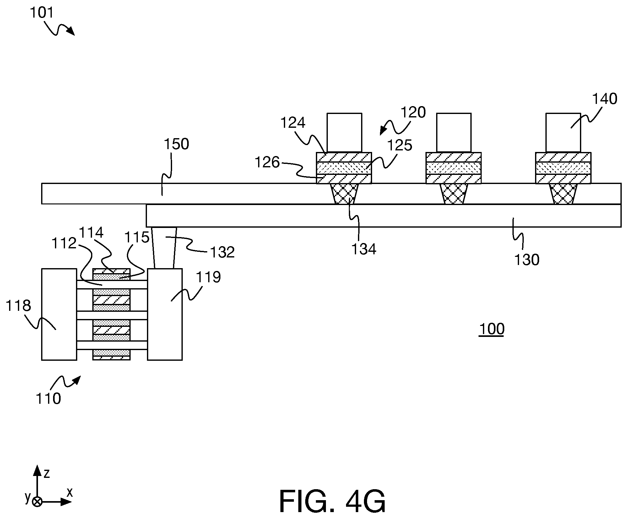 Patent US12610554 Figure 7 – Multi-storage element single-transistor crosspoint memory systems at low temperatures