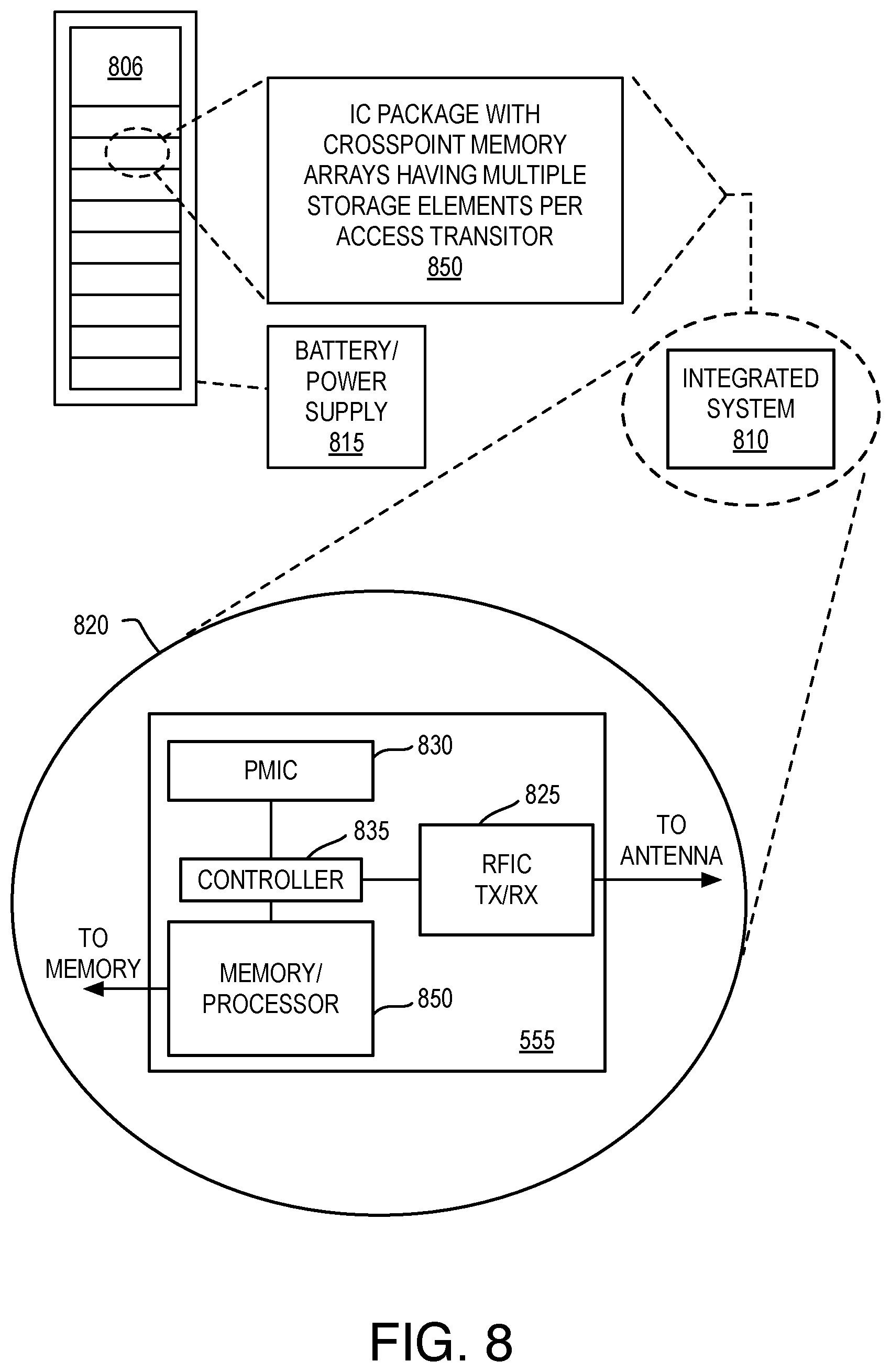 Patent US12610554 Figure 12 – Multi-storage element single-transistor crosspoint memory systems at low temperatures