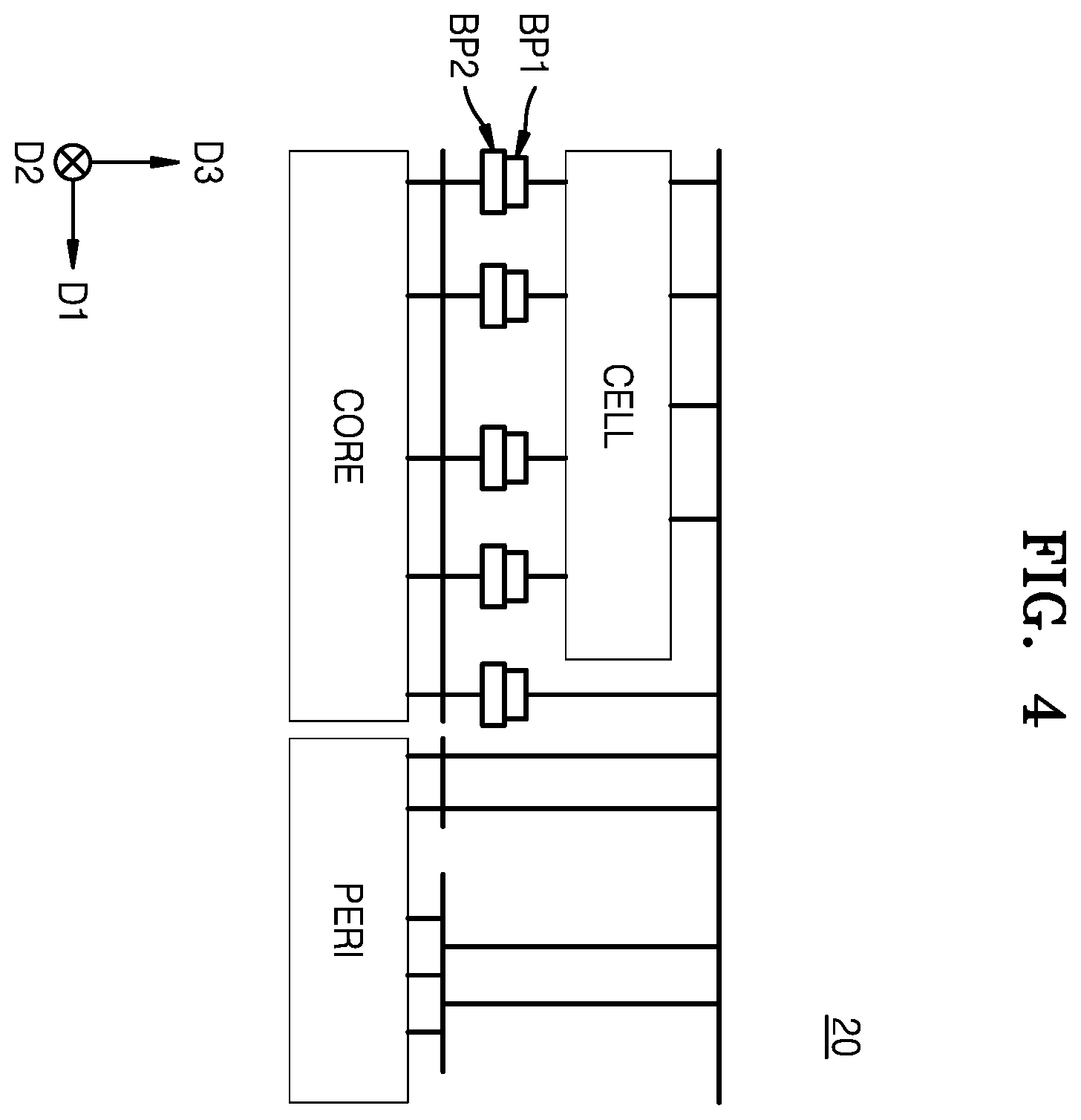 Patent US12610561 Figure 4 – Method for fabricating a semiconductor device having back gate electrodes, active layers, and data lines