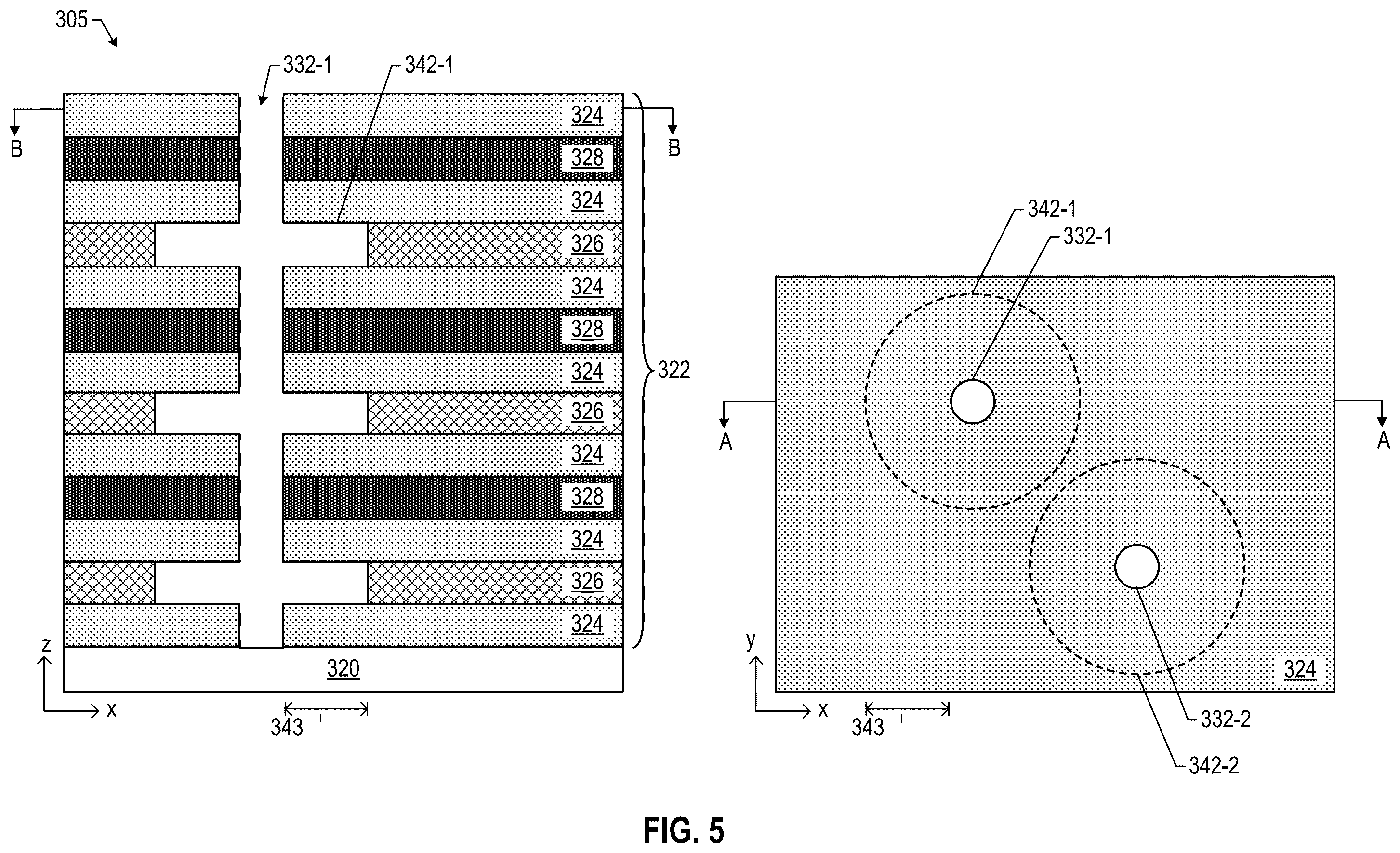 Patent US12610565 Figure 4 – Three-dimensional interlocked corrugated capacitor structures