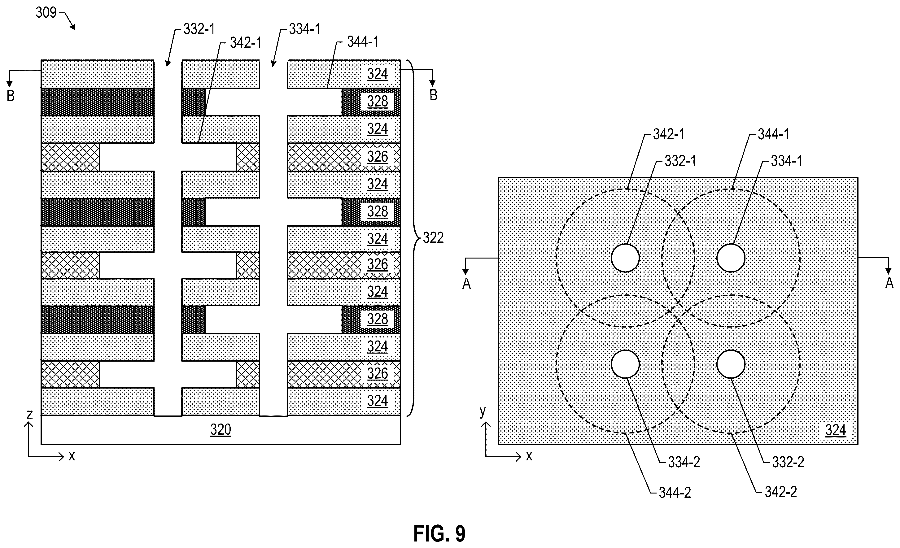 Patent US12610565 Figure 8 – Three-dimensional interlocked corrugated capacitor structures